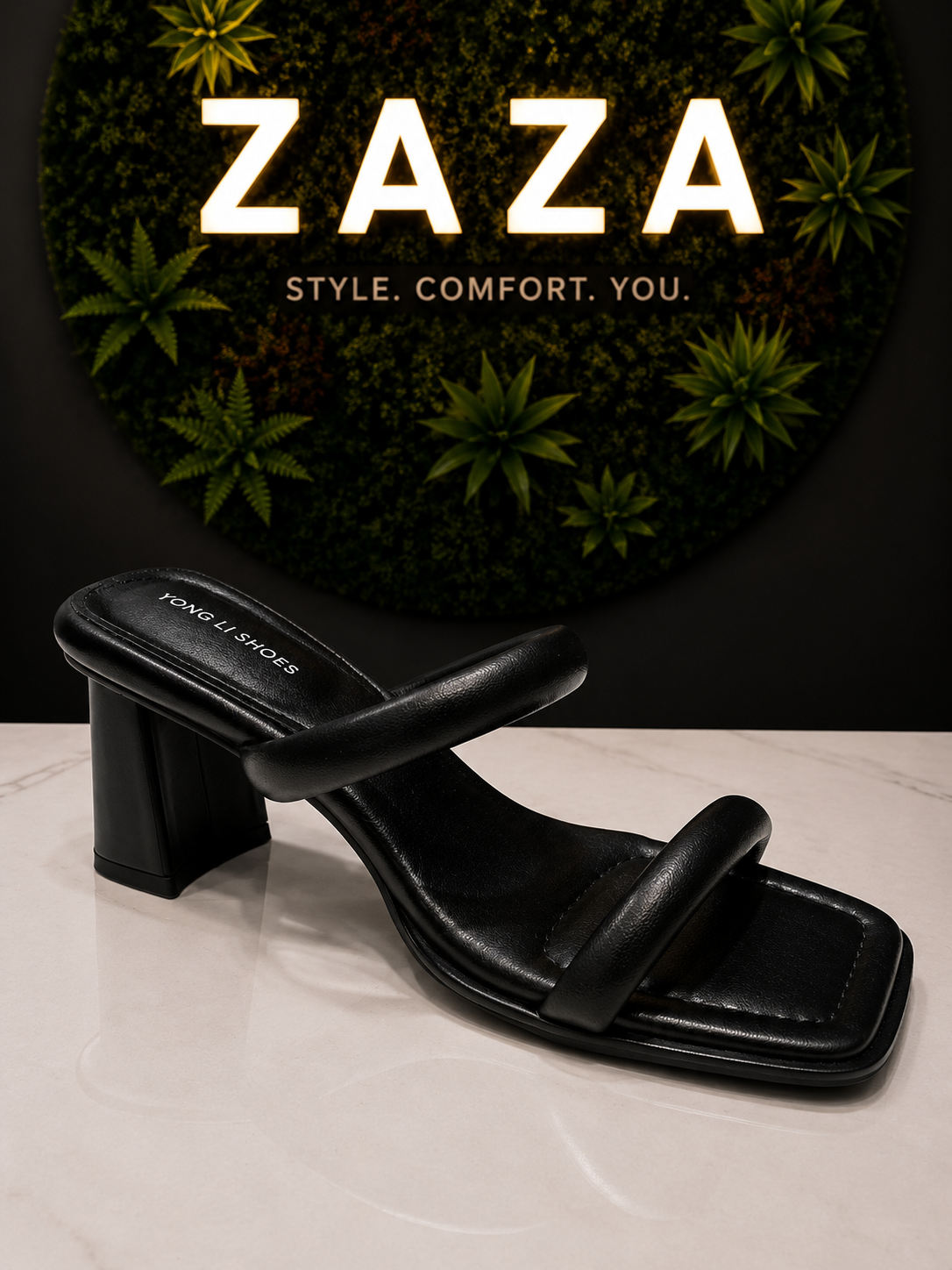 ZAZA Aurora Minimal Block Heel Sandal