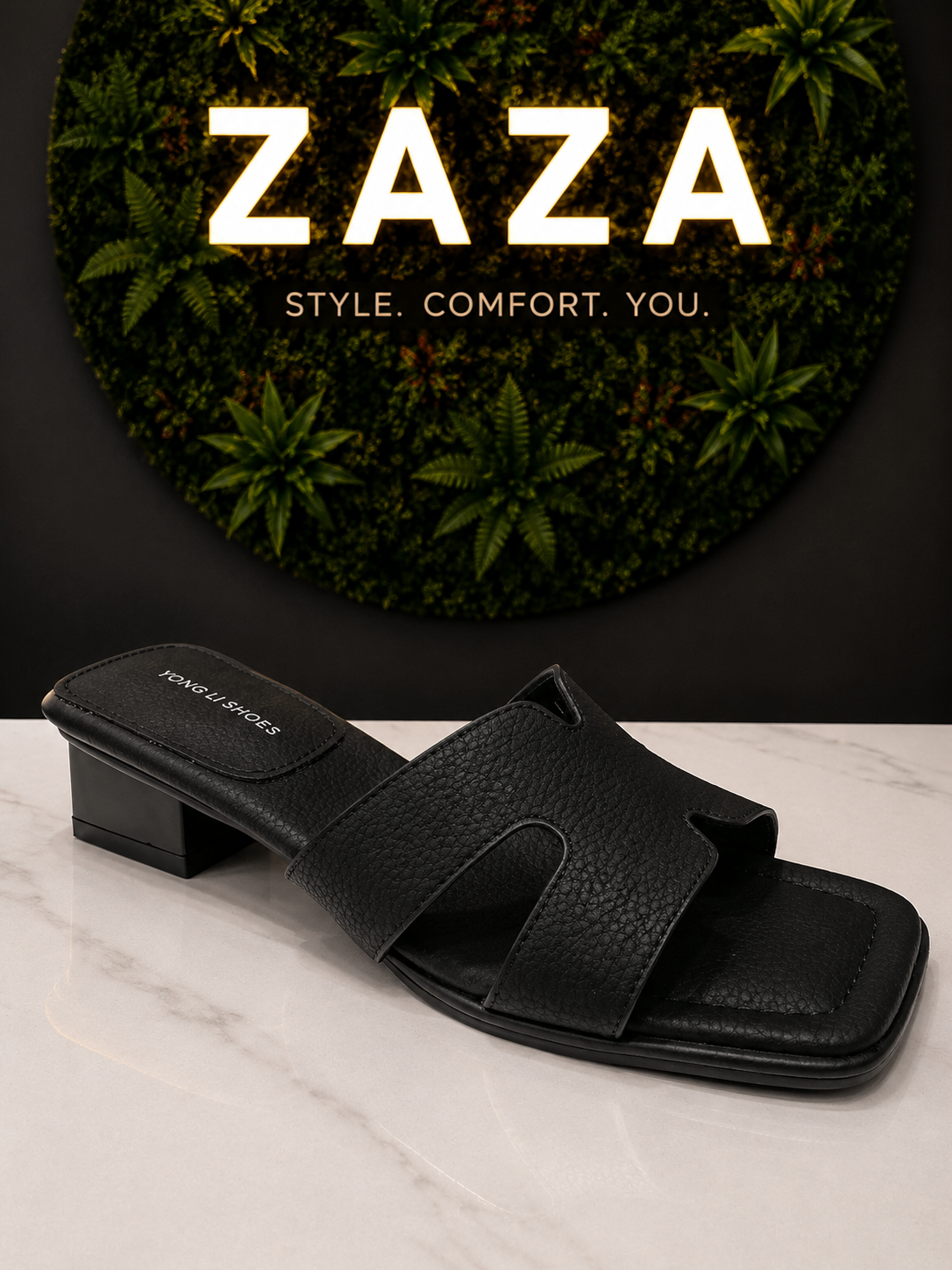 ZAZA Serena Block Heel Slide Sandal