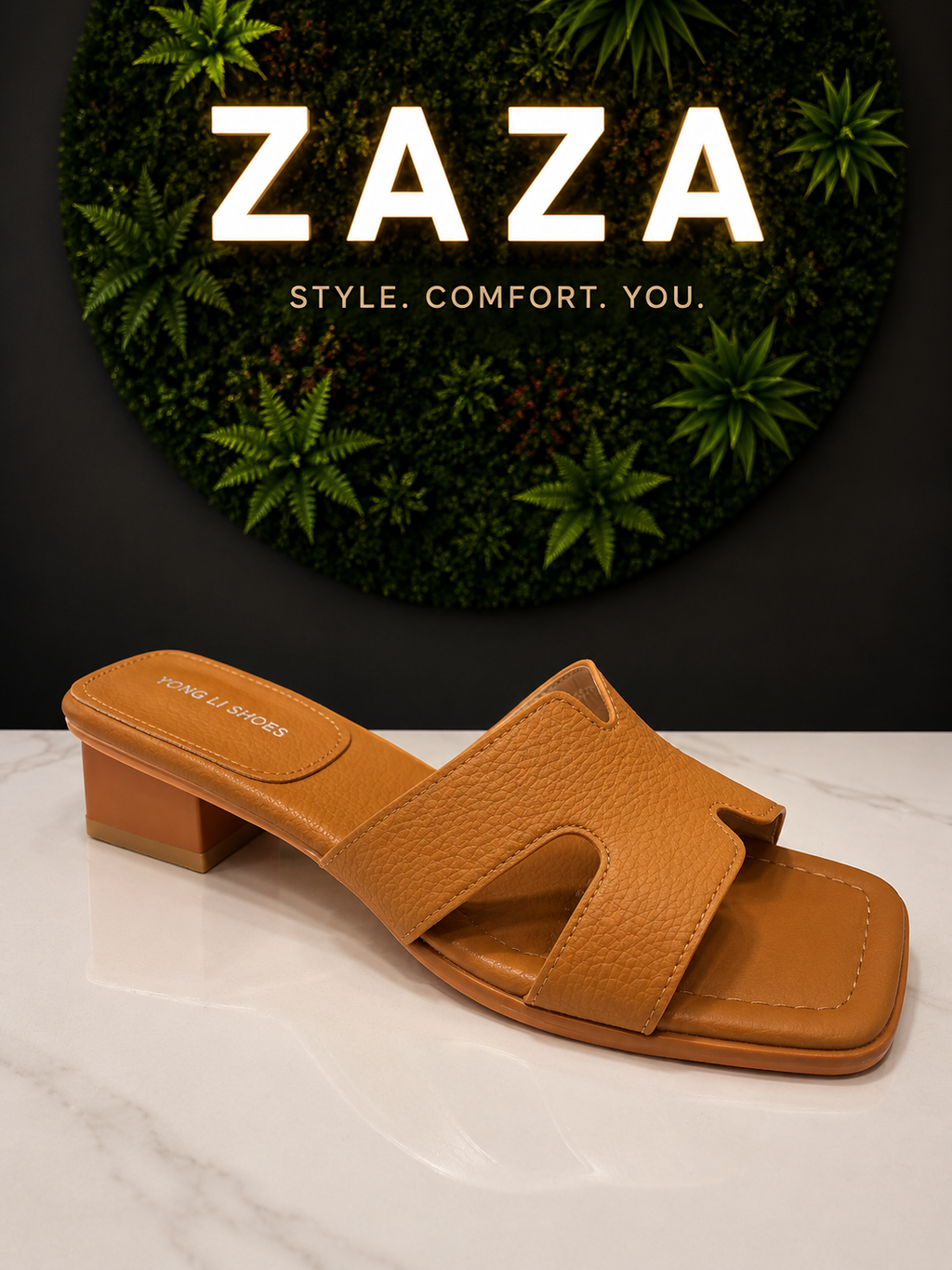 ZAZA Serena Block Heel Slide Sandal