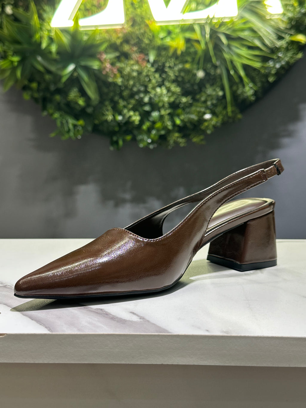 ZAZA Milano – Slingback Block Heel Pumps