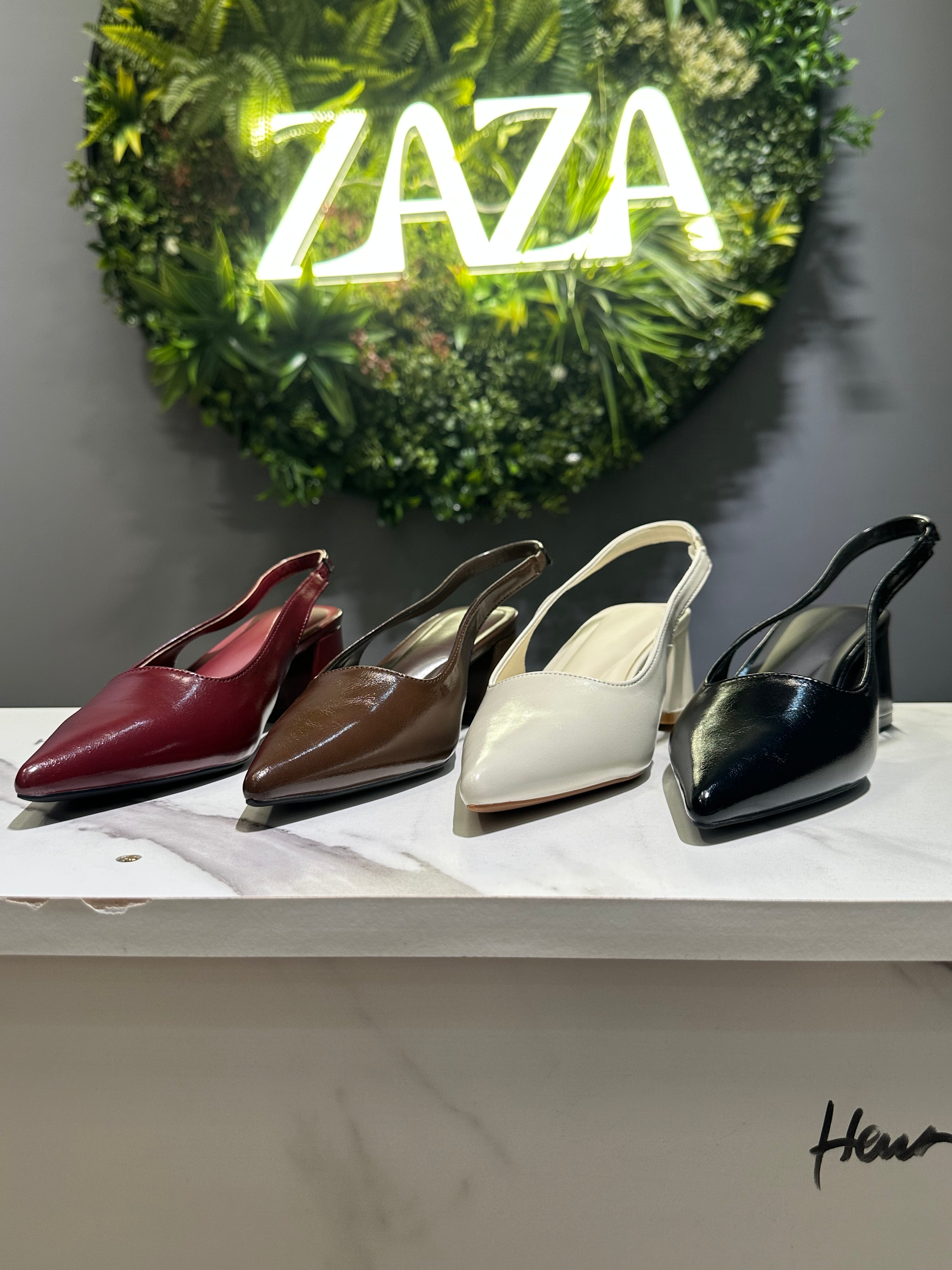 ZAZA Milano – Slingback Block Heel Pumps