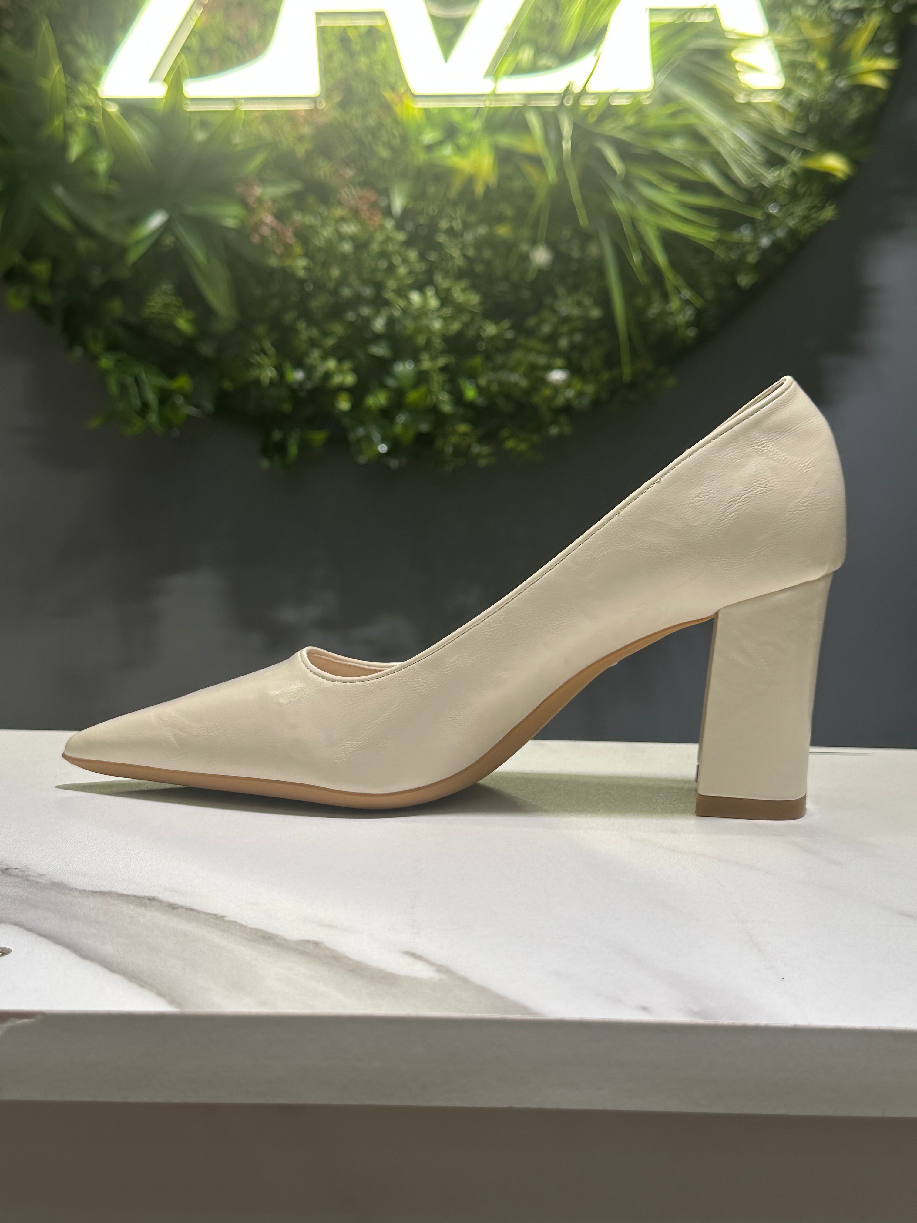 ZAZA Camilla – Structured Block Heel Pumps