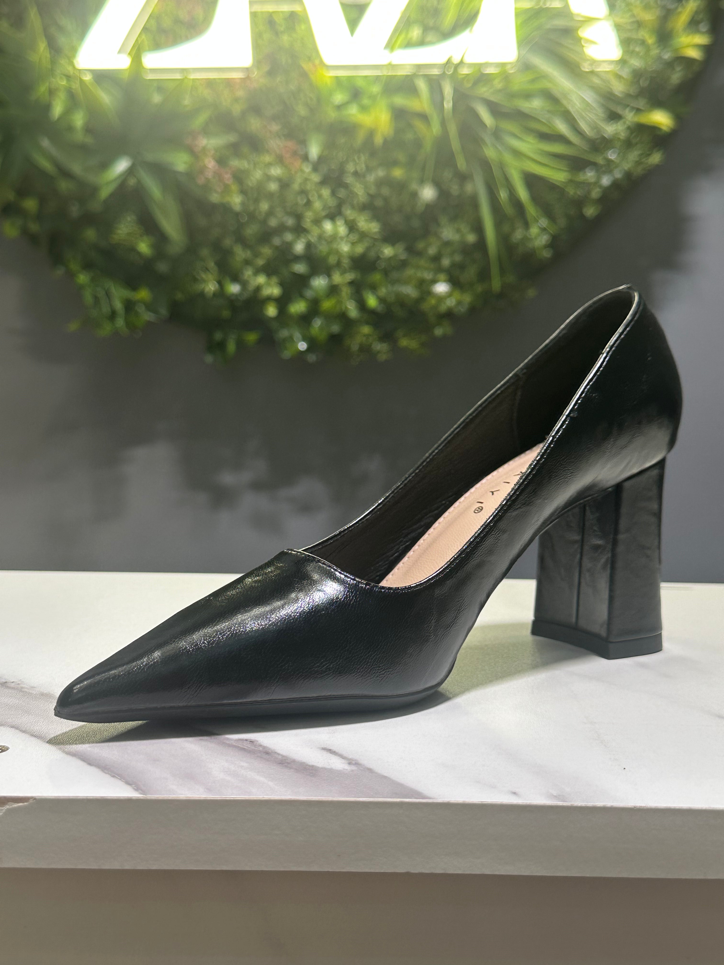 ZAZA Camilla – Structured Block Heel Pumps