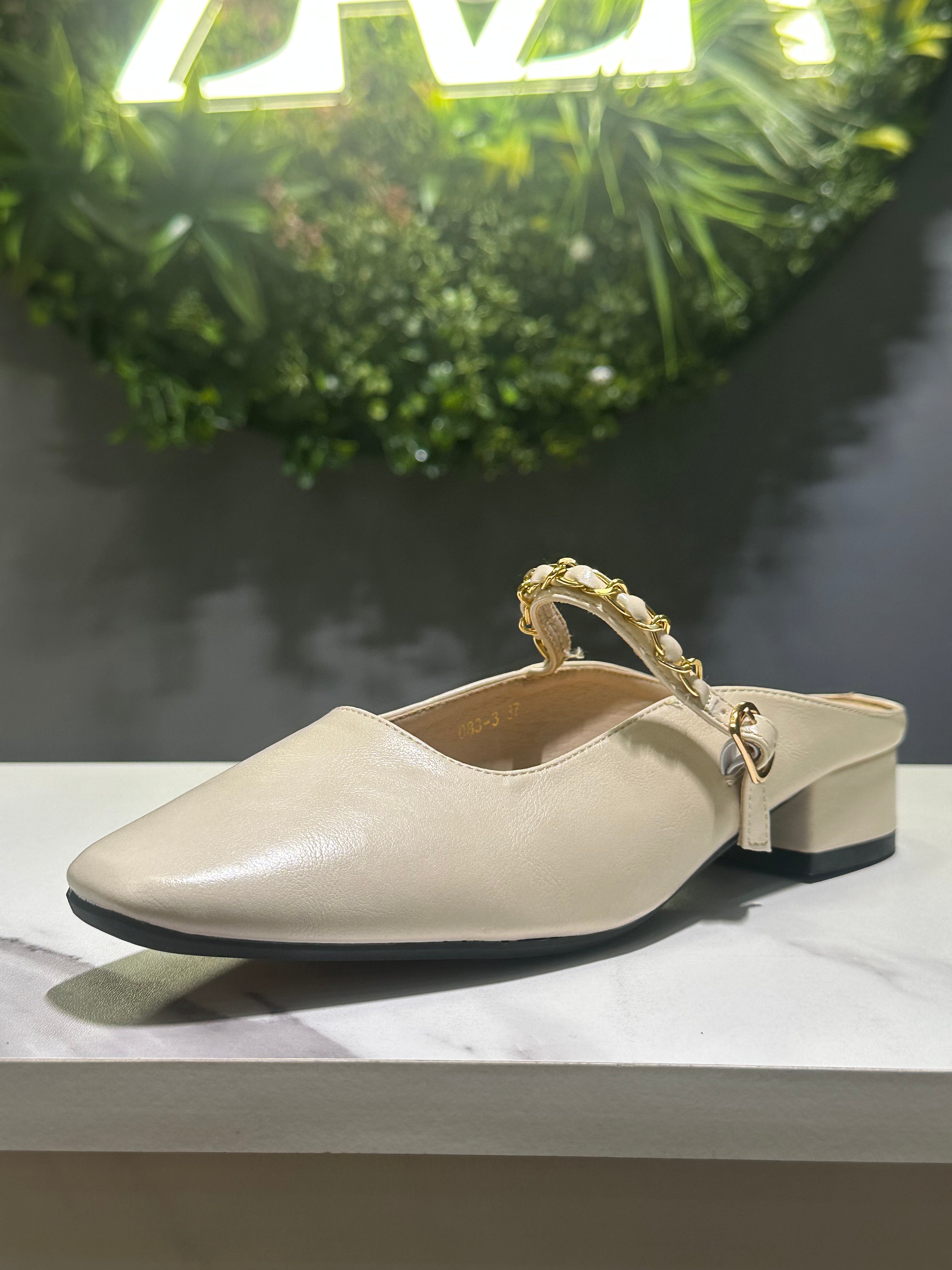 ZAZA Noelle – Chain Detail Slingback Heels