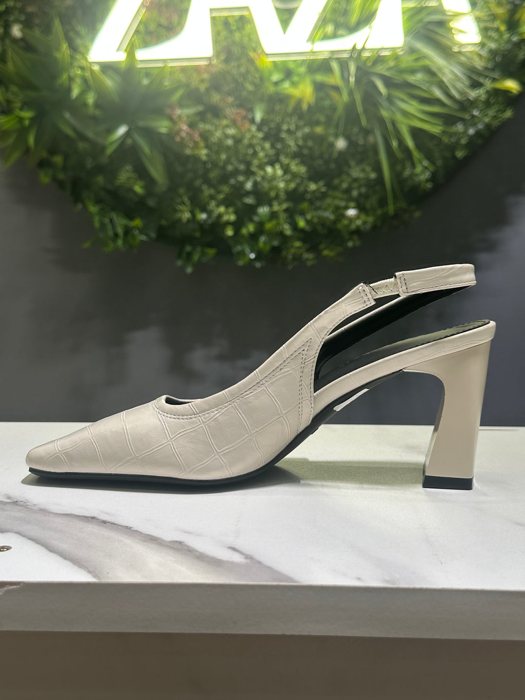 ZAZA Aurelia – Textured Slingback Block Heels