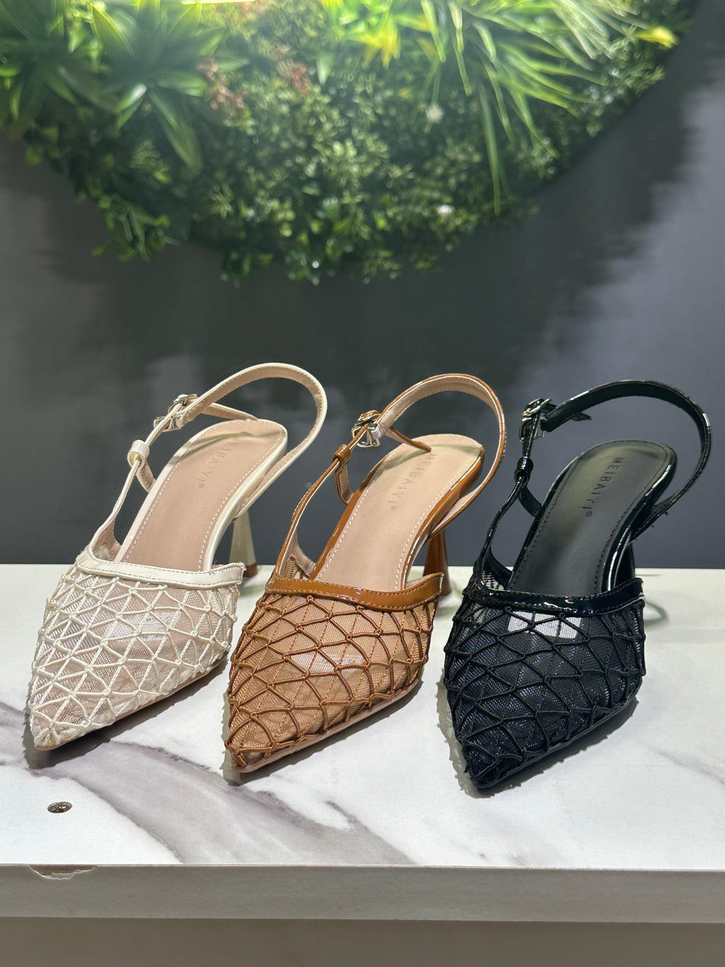 ZAZA Elara – Mesh Slingback Heels