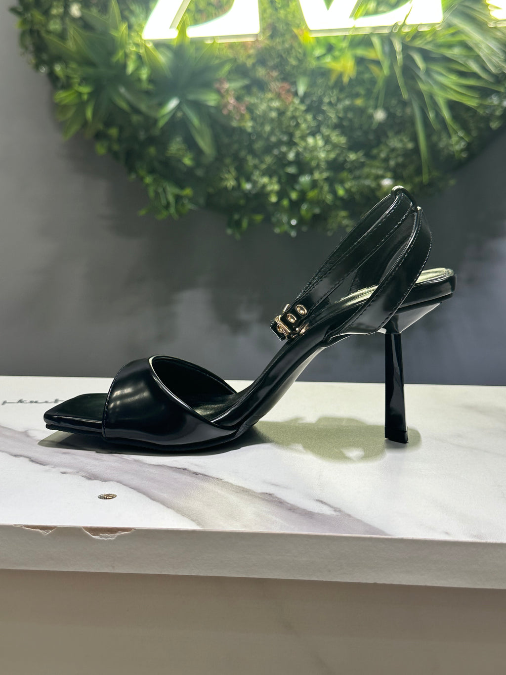 ZAZA Noir – Statement Ankle Strap Heels