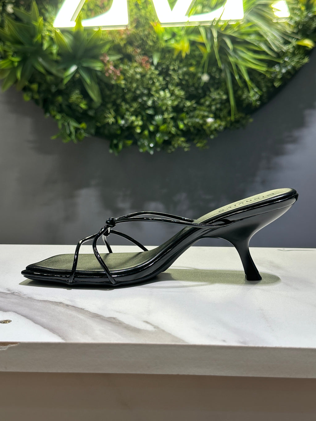 ZAZA Nyla – Minimal Strap Black Heels