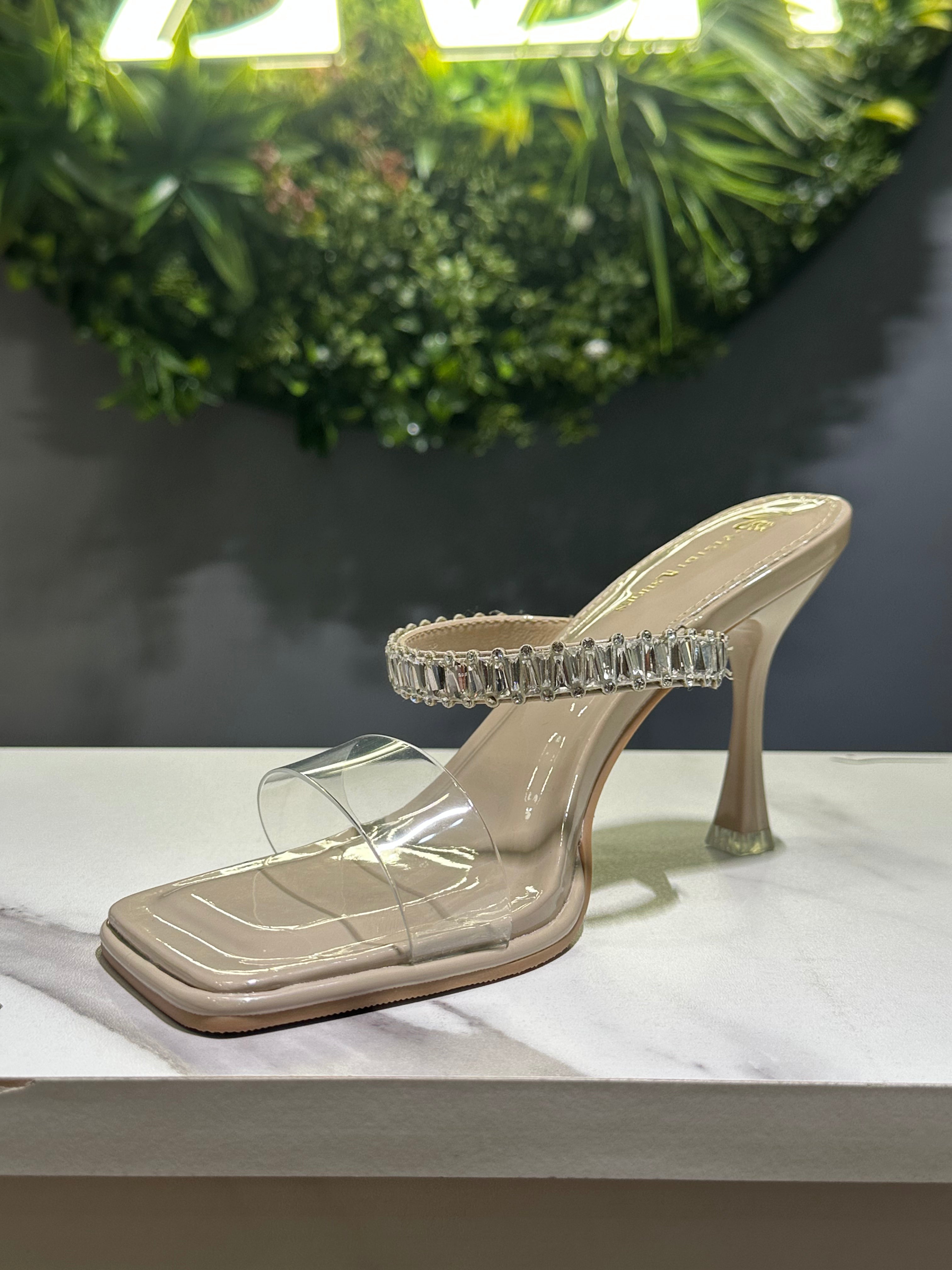 ZAZA Mirage – Crystal Clear Strap Heels