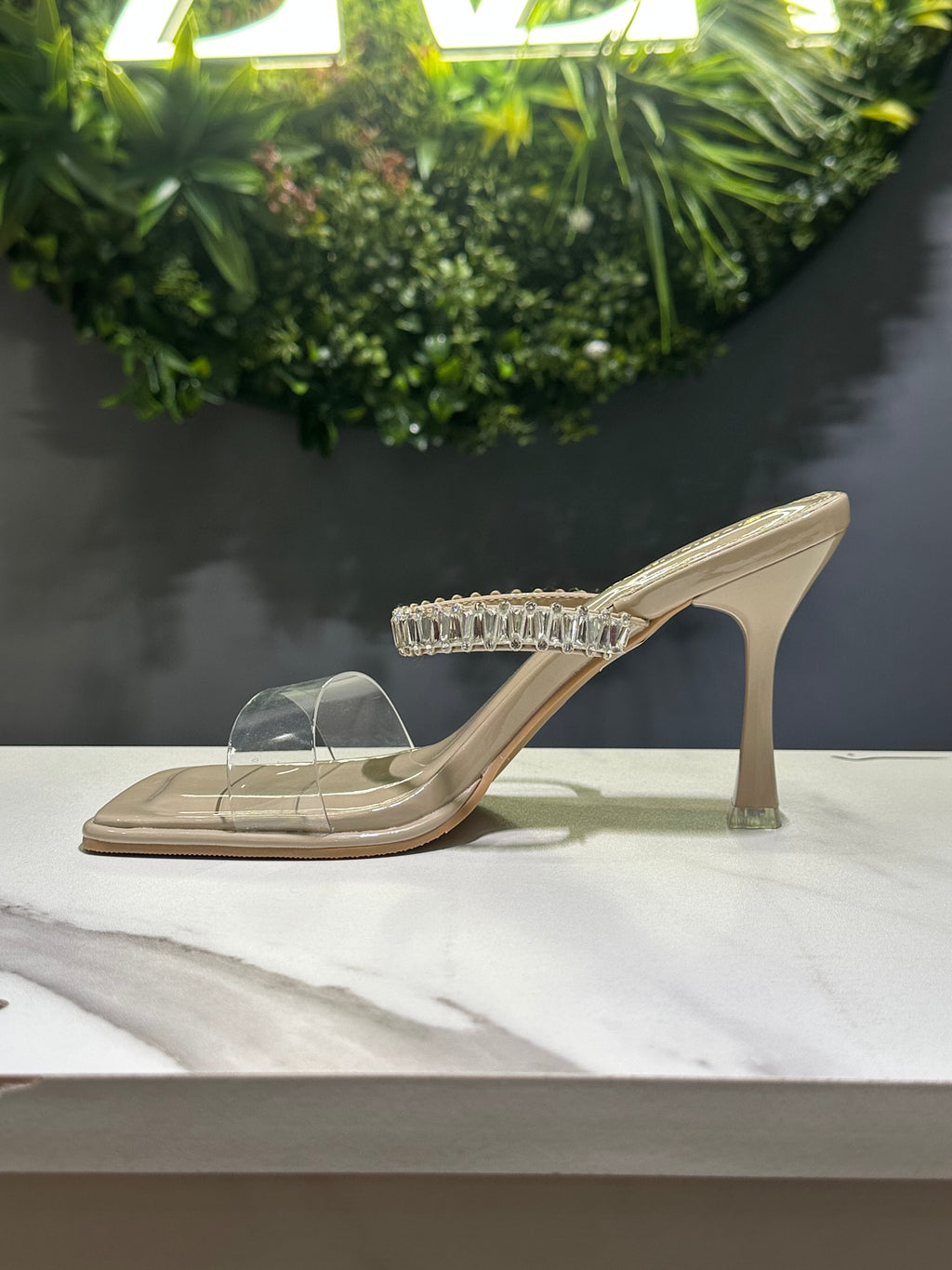 ZAZA Mirage – Crystal Clear Strap Heels