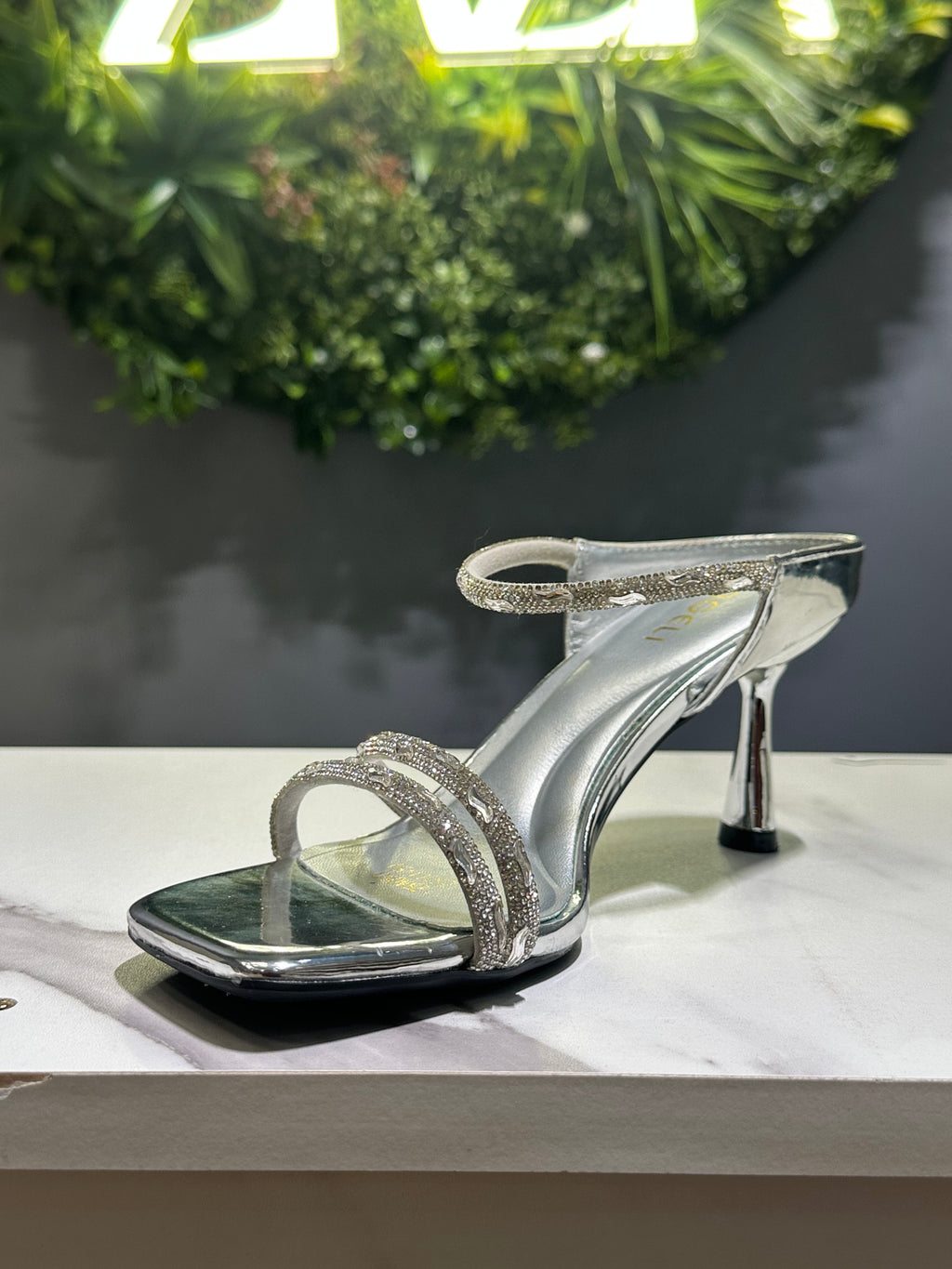 ZAZA Stella – Silver Crystal Glam Heels