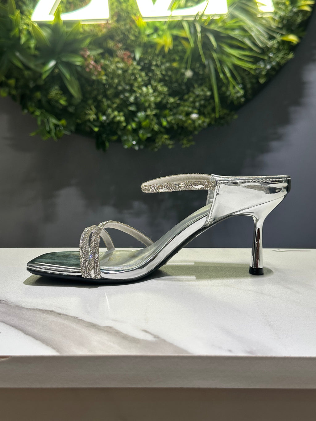 ZAZA Stella – Silver Crystal Glam Heels