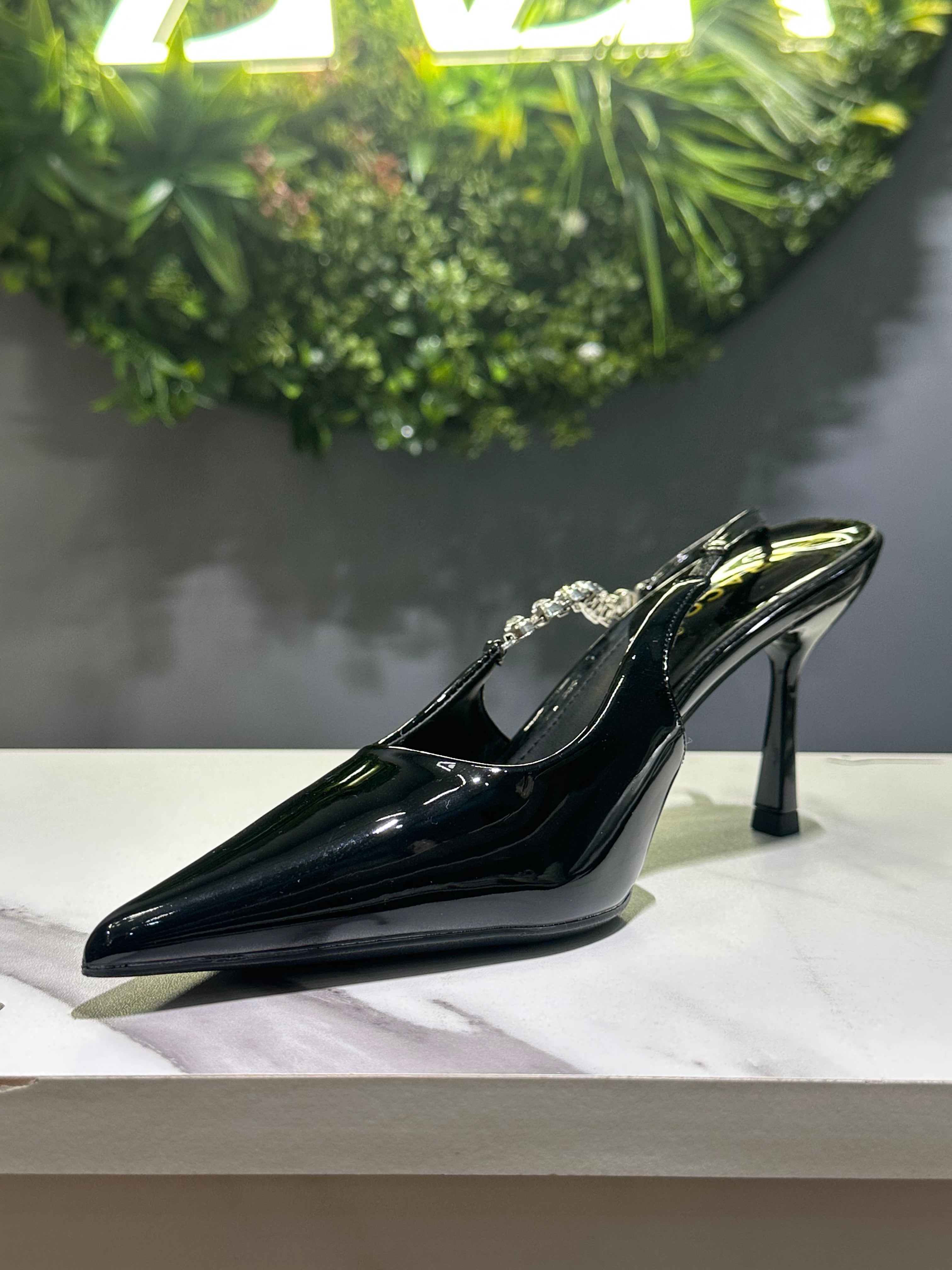 ZAZA Verona Luxe – Crystal Detail Slingback Heels