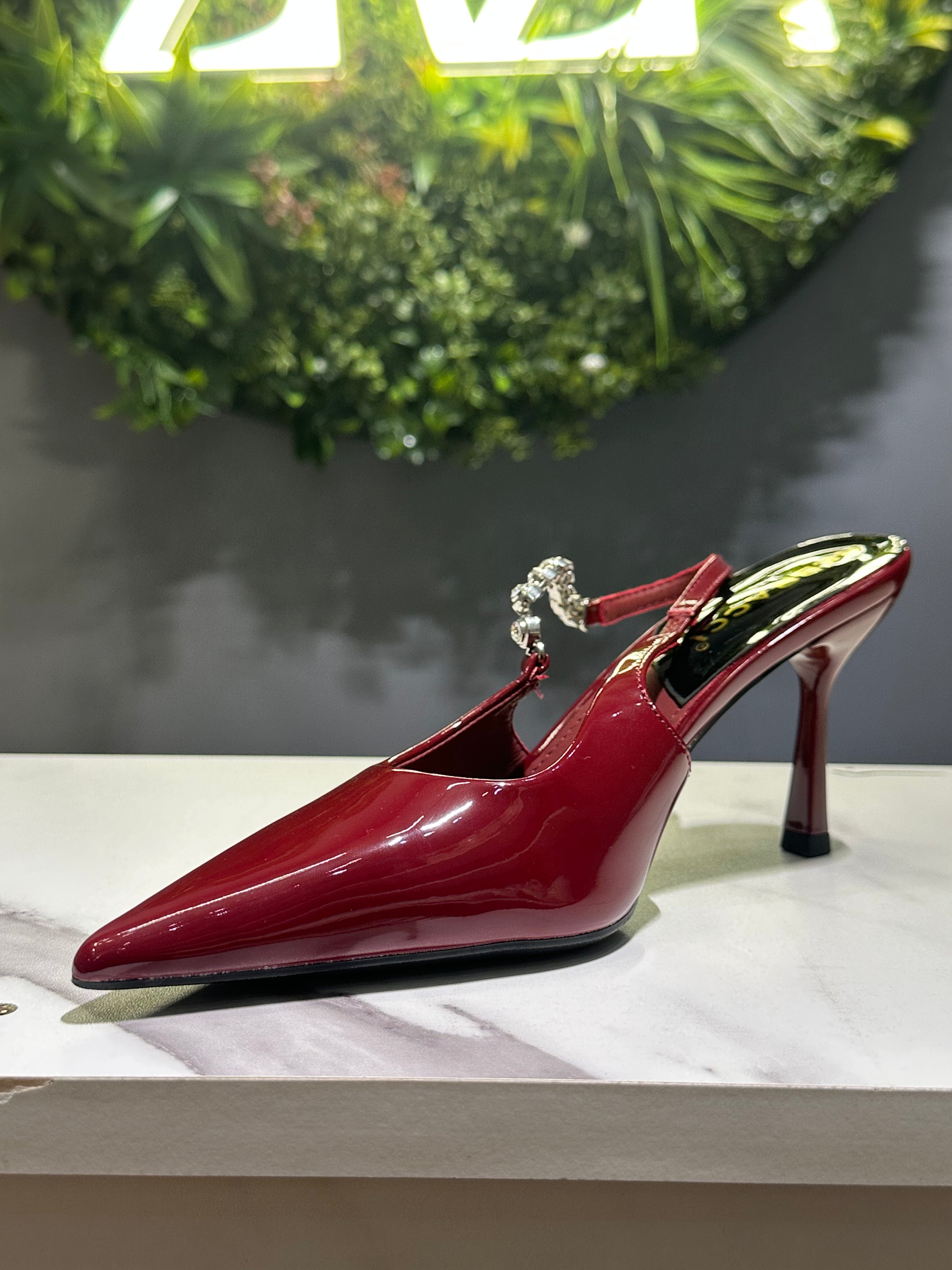 ZAZA Verona Luxe – Crystal Detail Slingback Heels