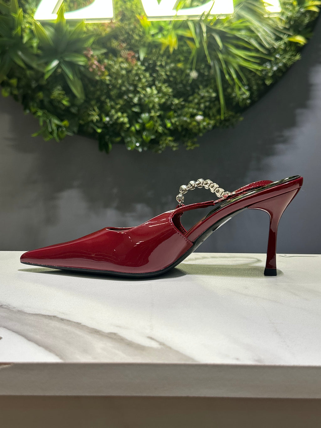 ZAZA Verona Luxe – Crystal Detail Slingback Heels
