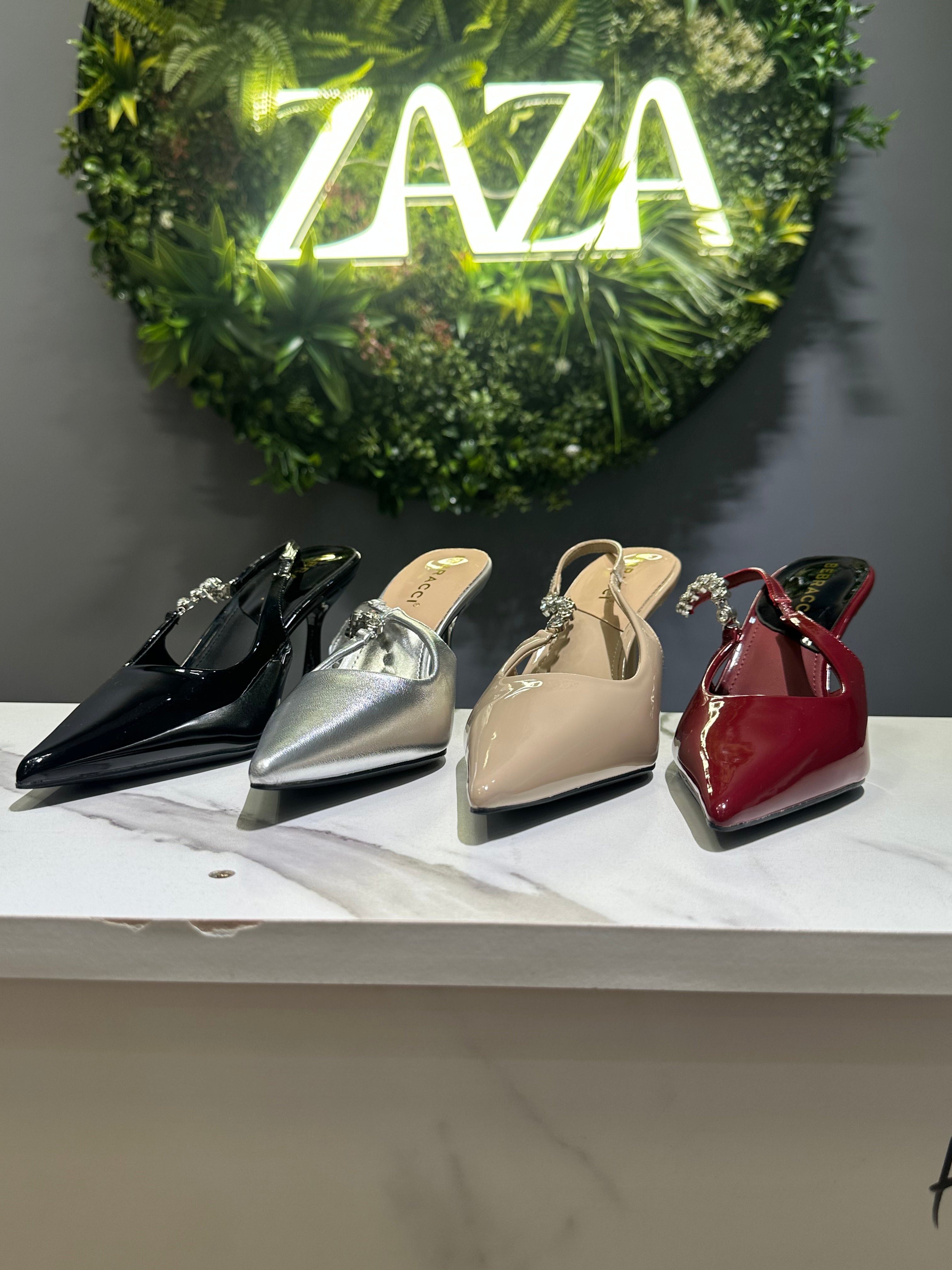 ZAZA Verona Luxe – Crystal Detail Slingback Heels