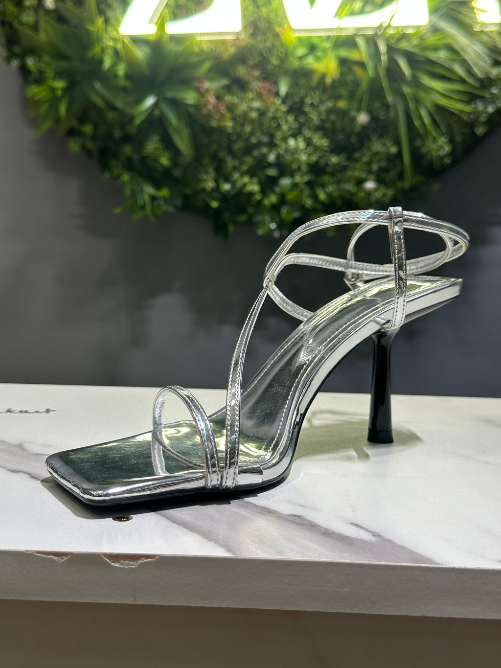 ZAZA Aurelle – Metallic Strappy Glam Heels