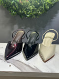 ZAZA Lucienne – Glossy Slingback Slim Heels