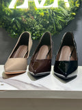 ZAZA Valeria – Glossy Metallic Heel Pumps