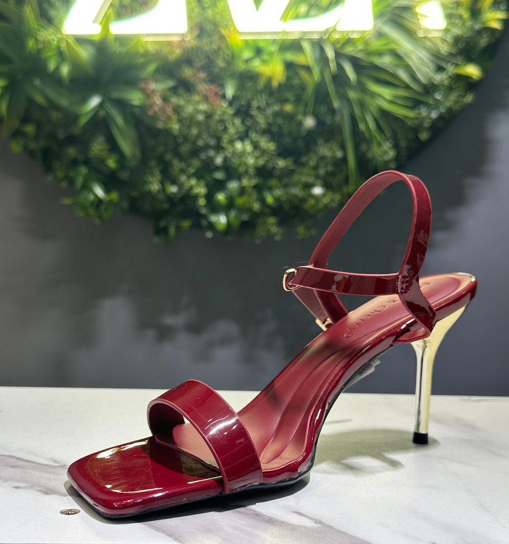 ZAZA Roselle – Glossy Slim Heel Sandals