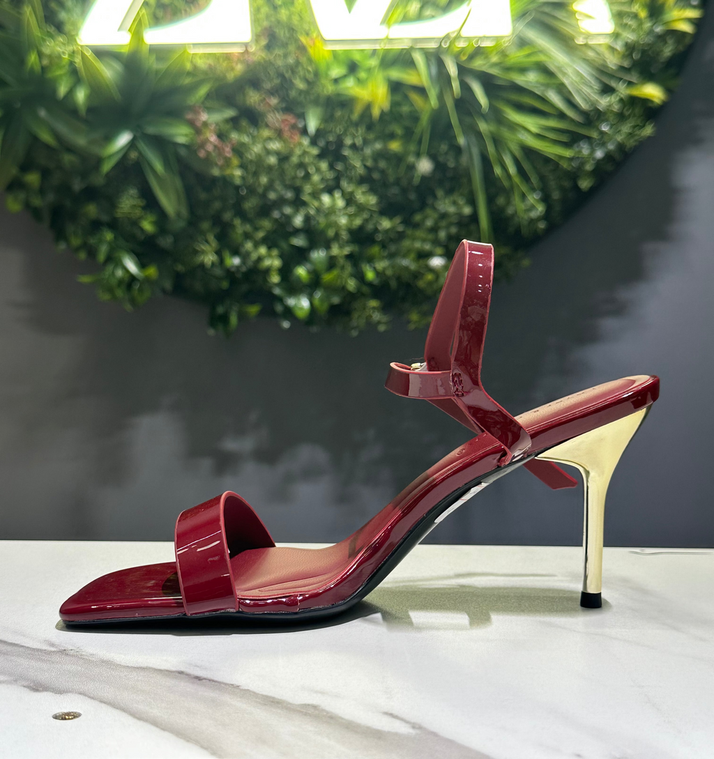 ZAZA Roselle – Glossy Slim Heel Sandals