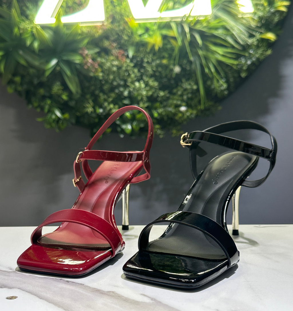 ZAZA Roselle – Glossy Slim Heel Sandals