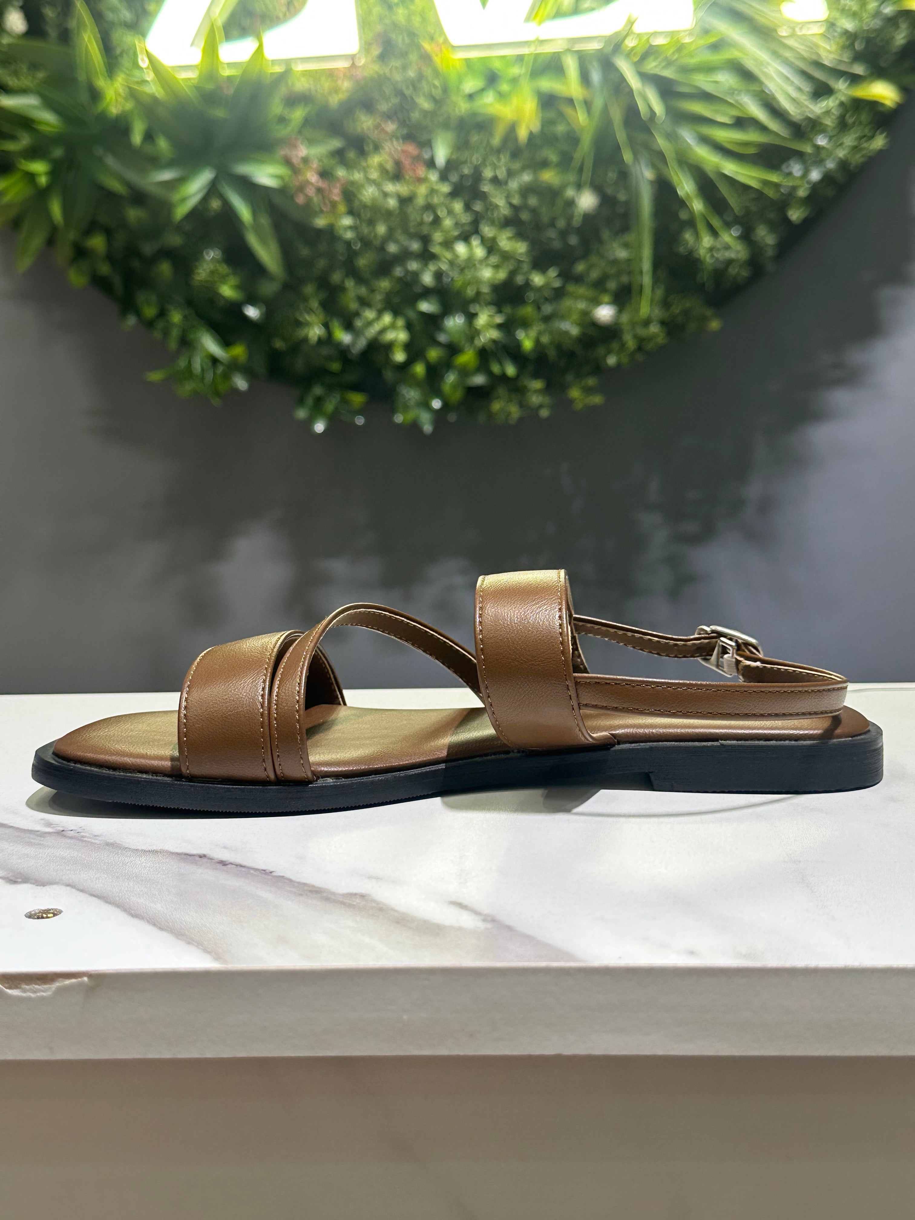 ZAZA Isla – Elegant Dual Strap Flat Sandals