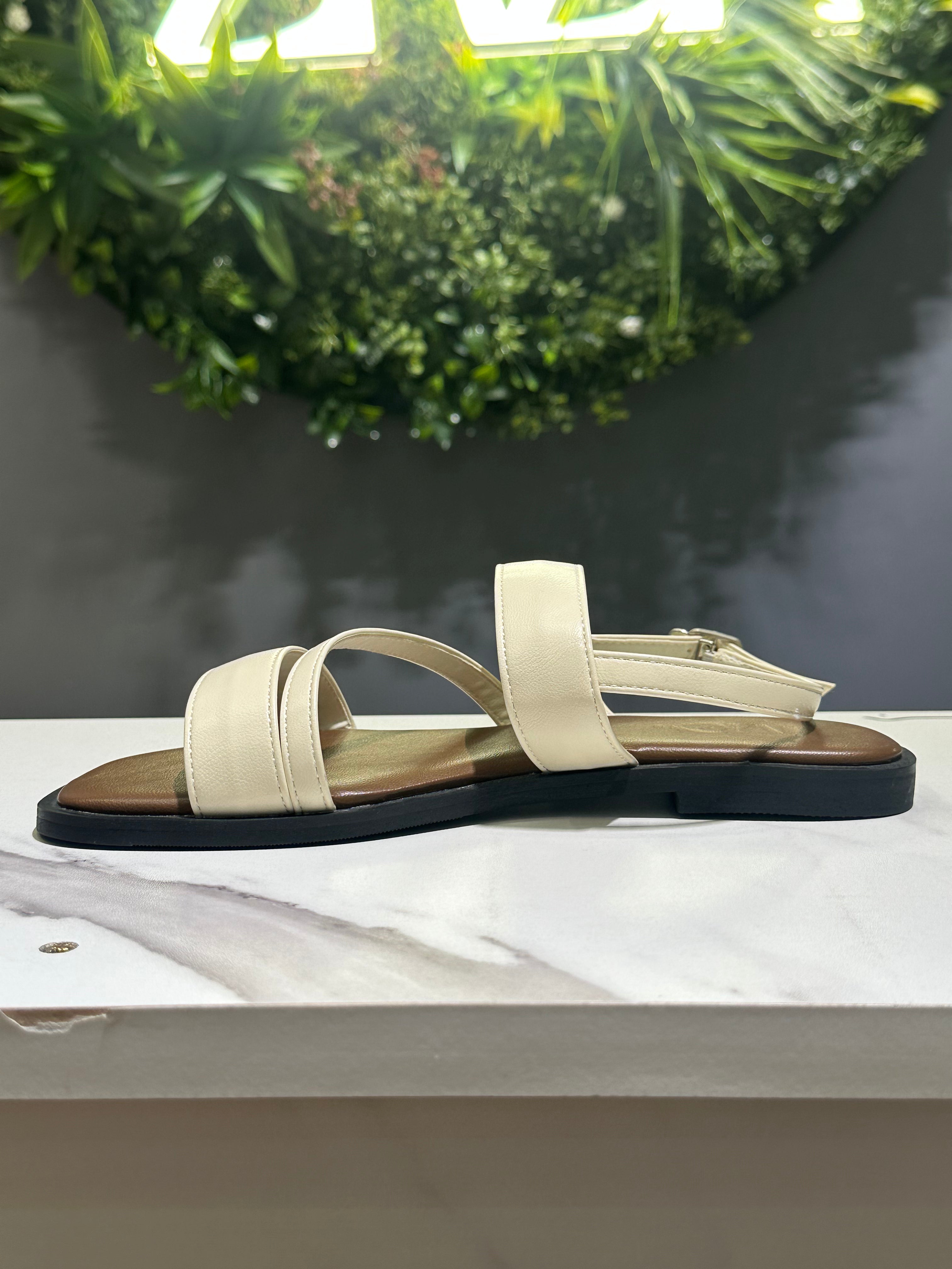 ZAZA Isla – Elegant Dual Strap Flat Sandals