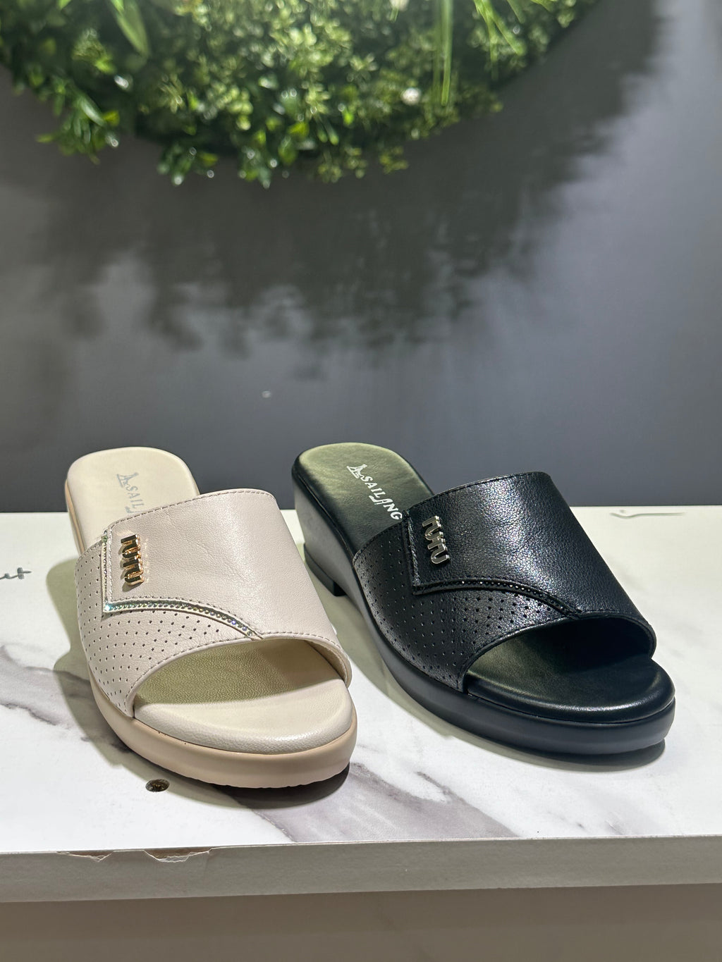 ZAZA Elena Wedge Slide – Women’s Elegant Comfort Sandal