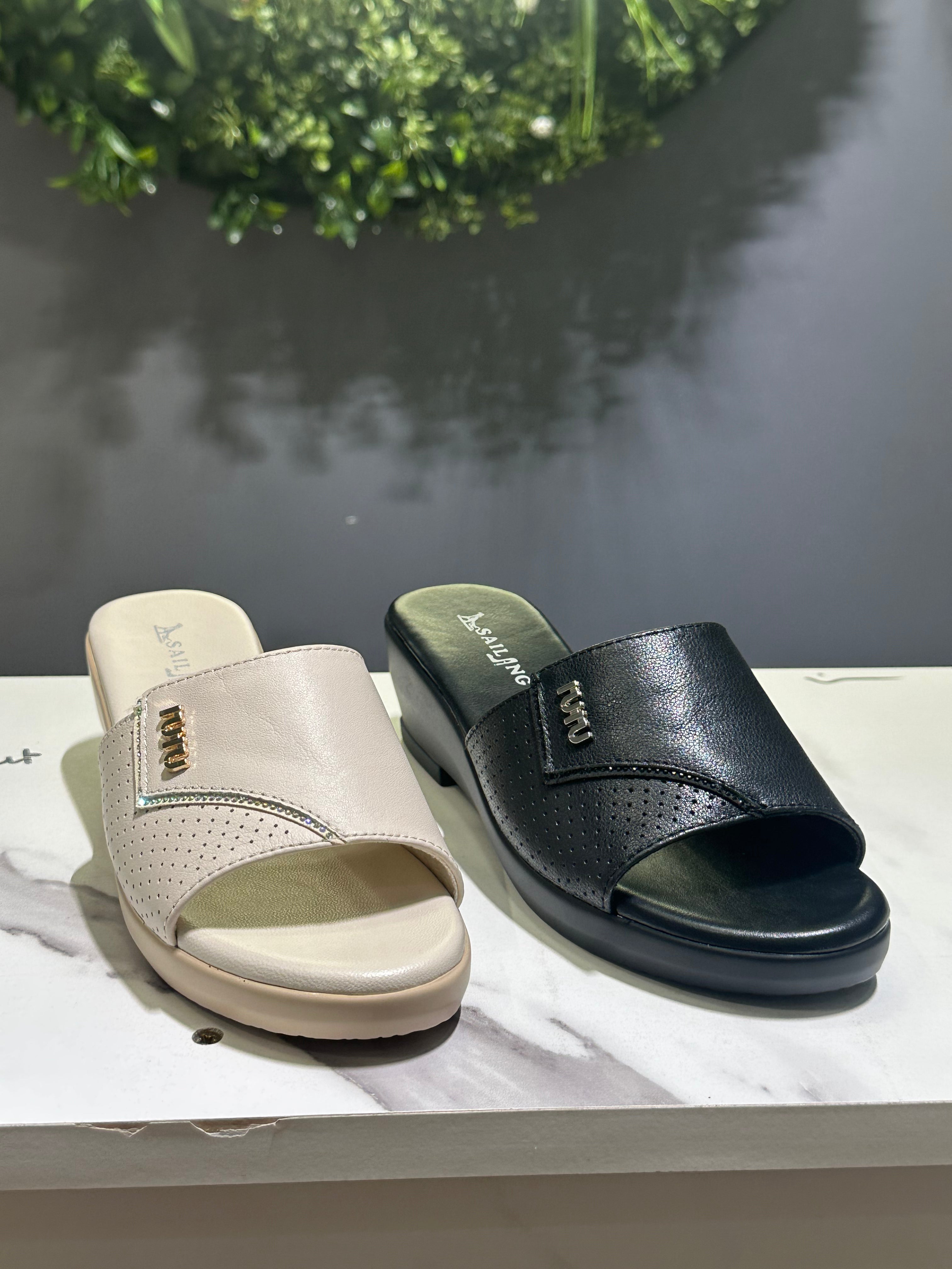 ZAZA Elena Wedge Slide – Women’s Elegant Comfort Sandal