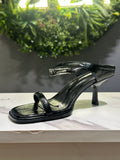 ZAZA Juliana – Black Structured Heel Sandals