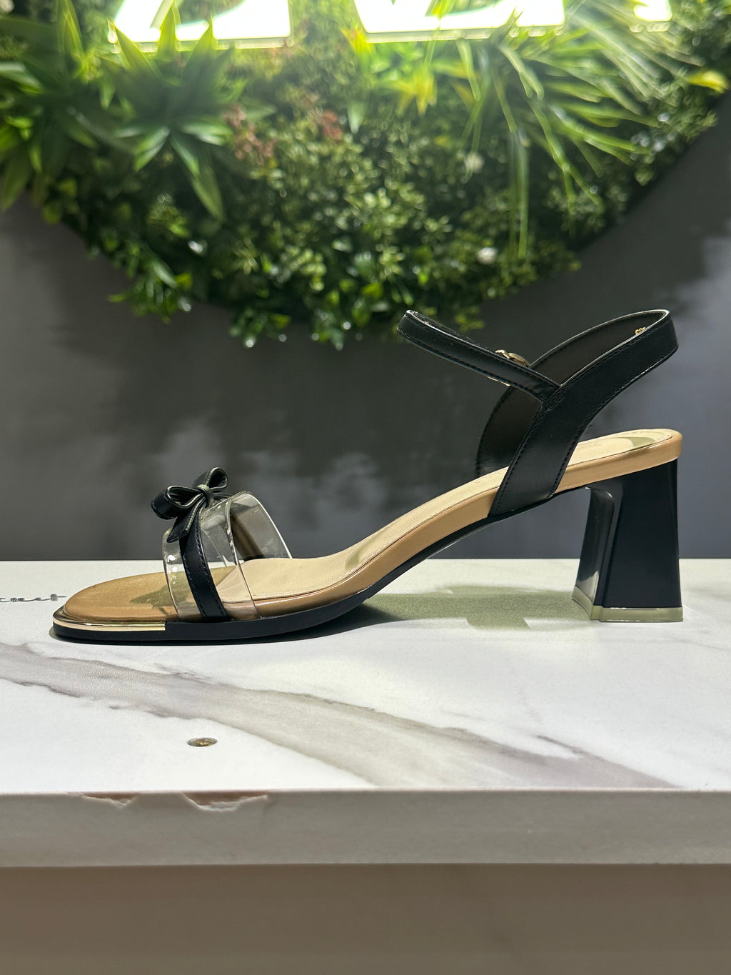 ZAZA Monica – Black Transparent Strap Heel Sandals