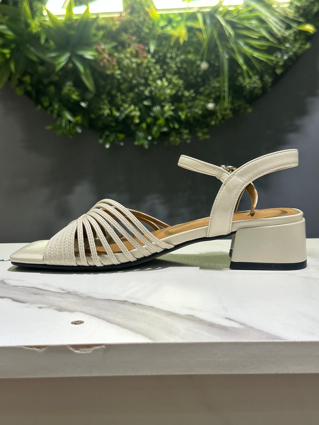 ZAZA Layla – Off White Multi-Strap Heel Sandals