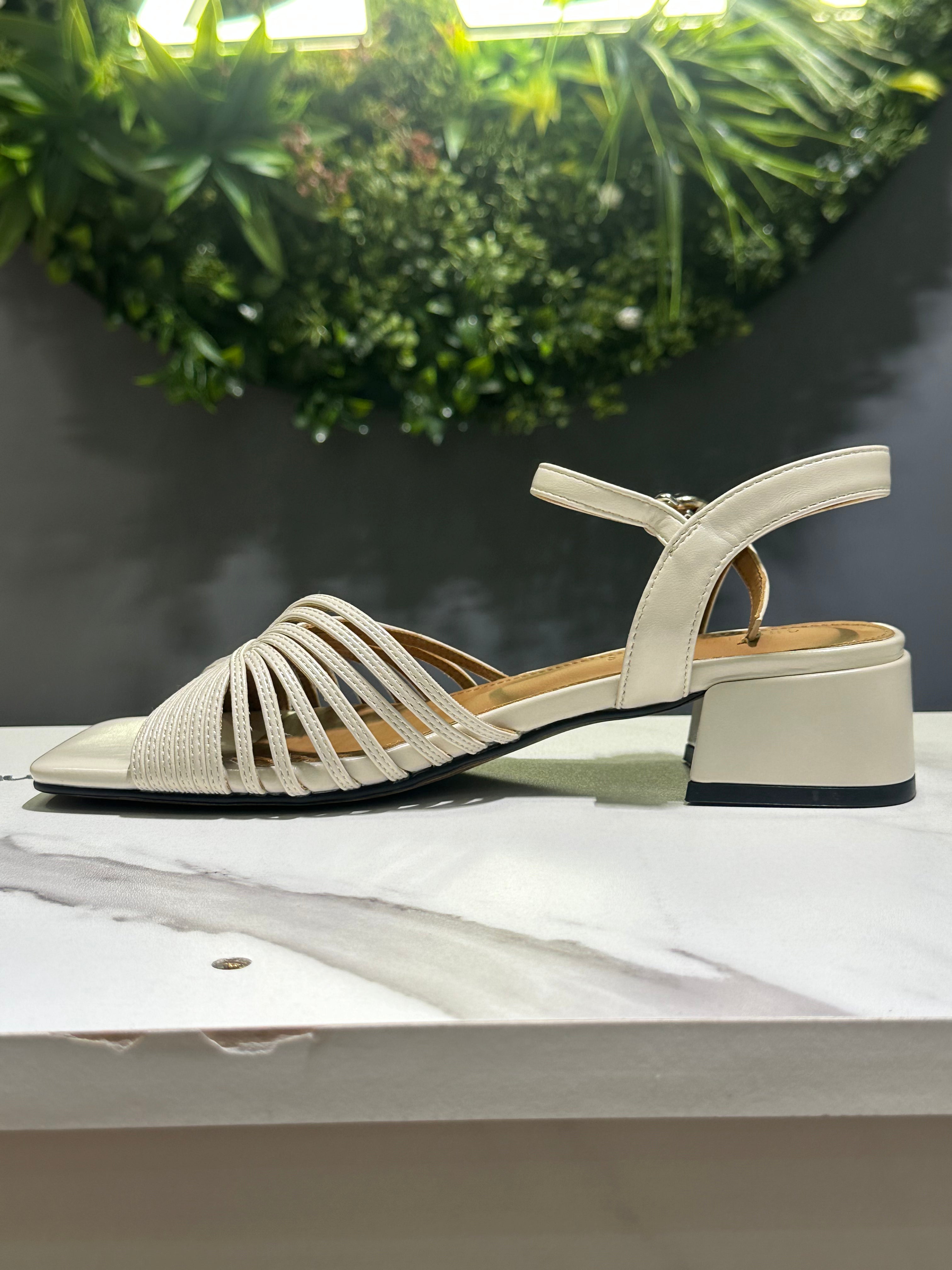 ZAZA Layla – Off White Multi-Strap Heel Sandals