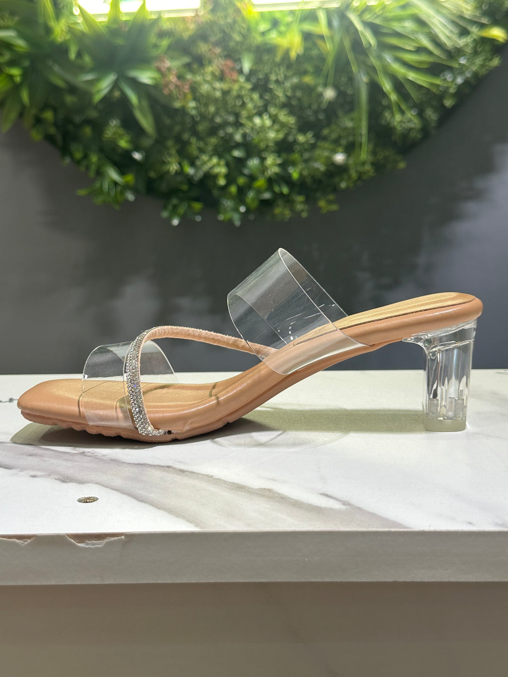 ZAZA Camila – Brown Crystal Strap Heel Sandals