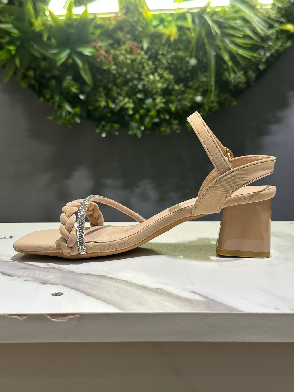 ZAZA Serena – Braided Crystal Strap Heel Sandals