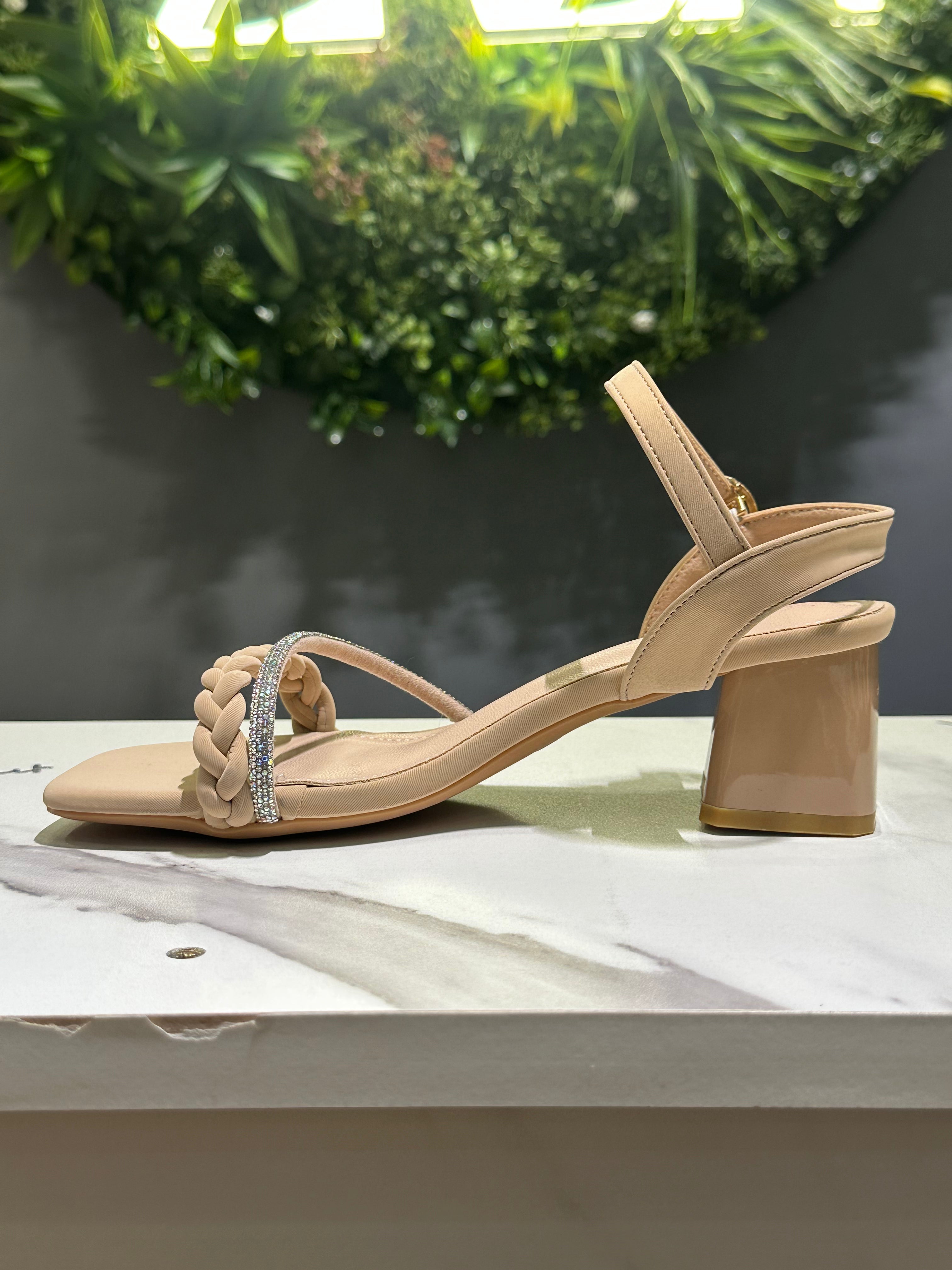 ZAZA Serena – Braided Crystal Strap Heel Sandals
