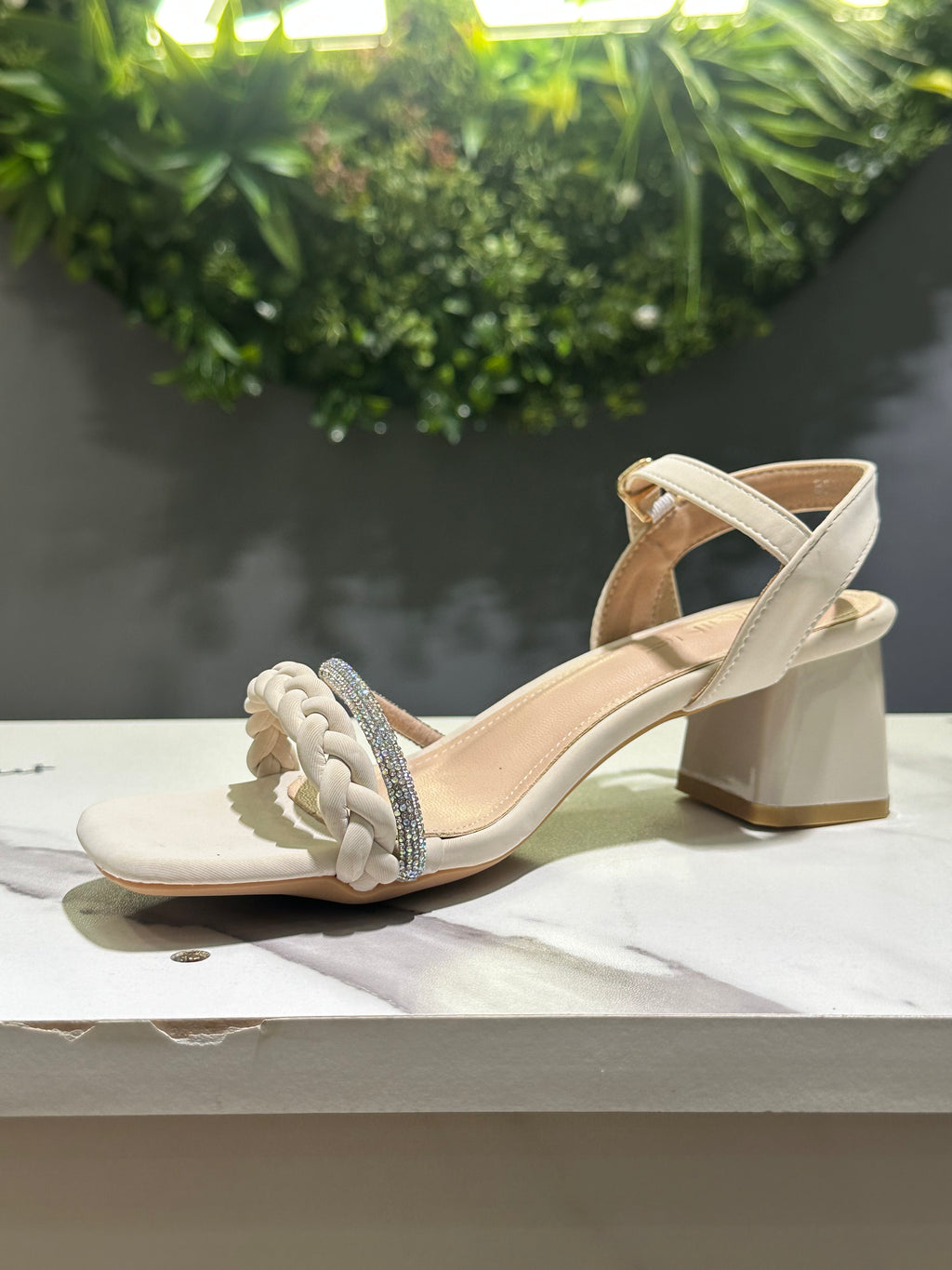 ZAZA Serena – Braided Crystal Strap Heel Sandals