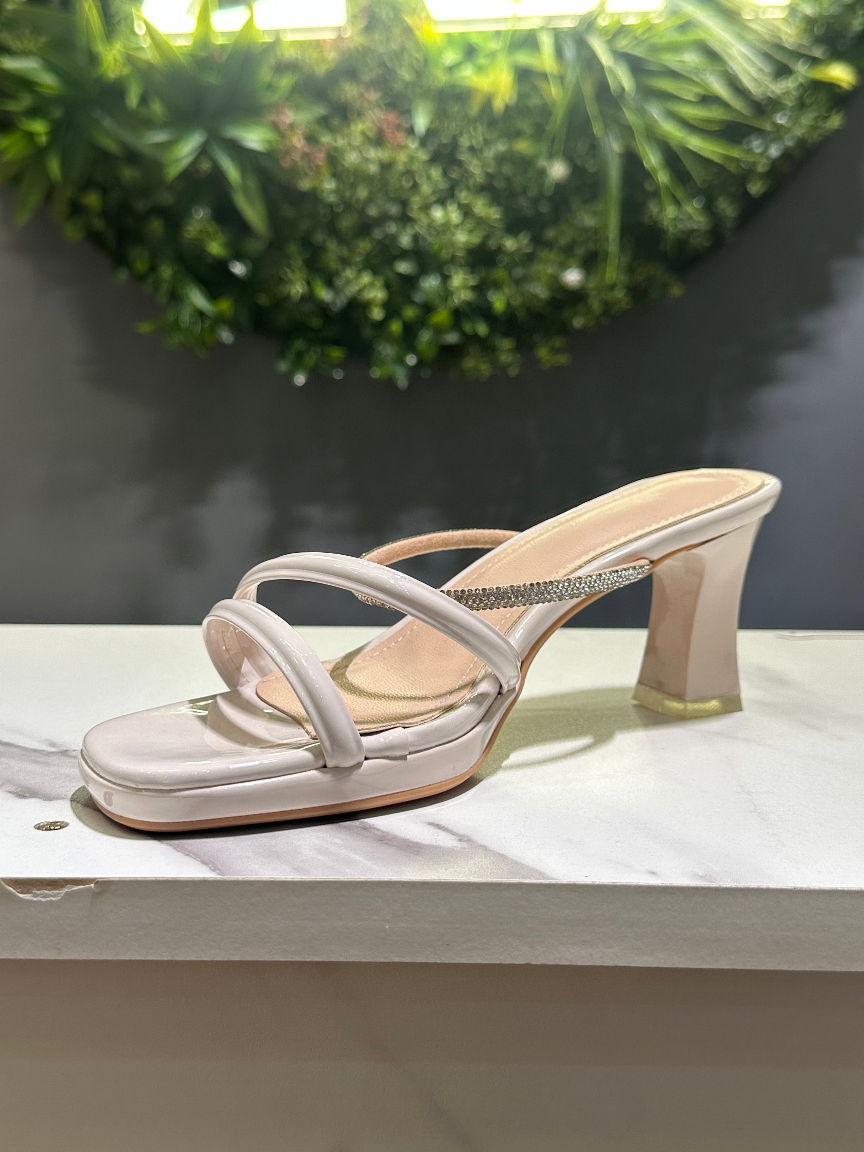 ZAZA Ariana – Crystal Accent Heel Sandals