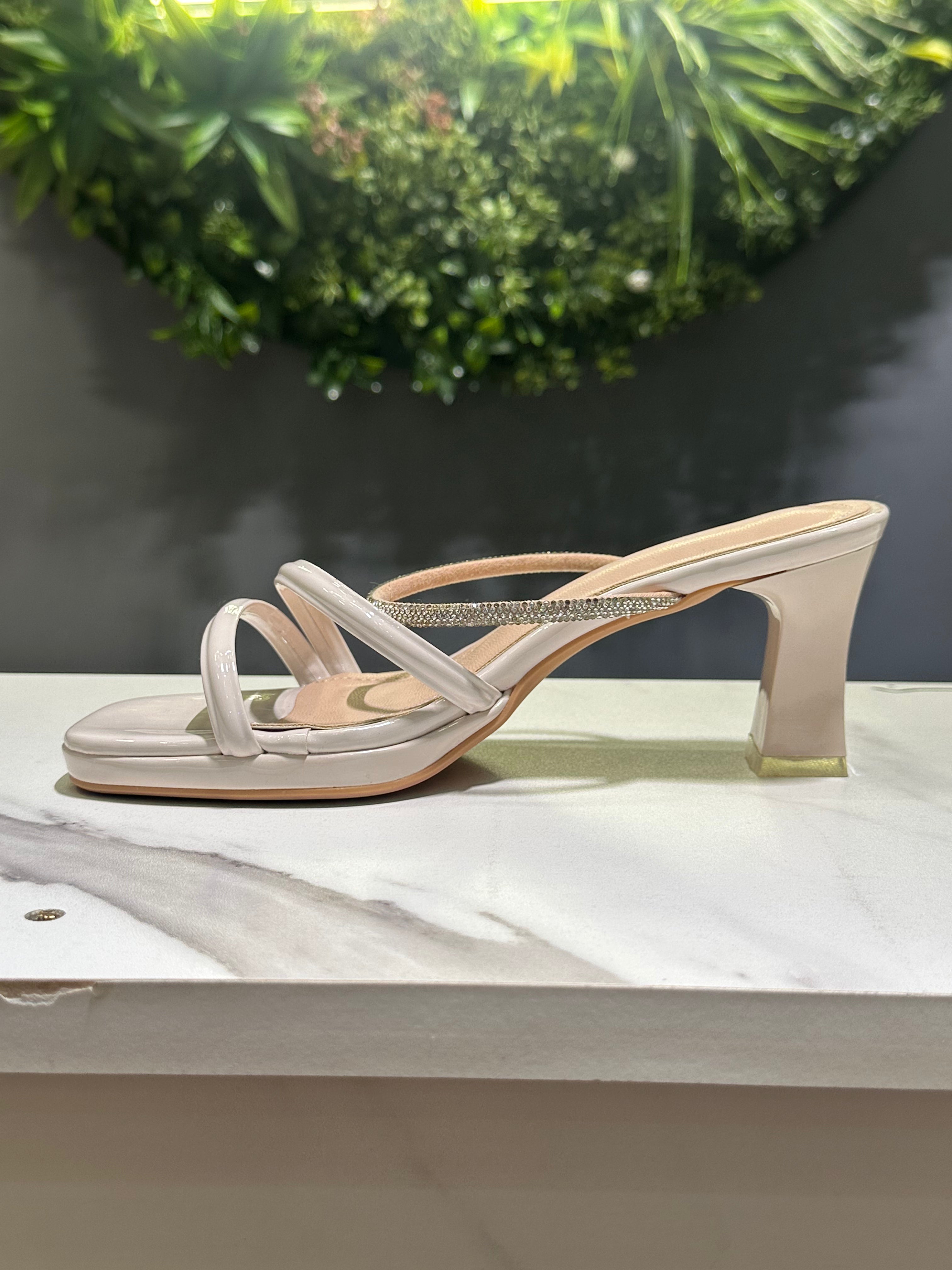ZAZA Ariana – Crystal Accent Heel Sandals