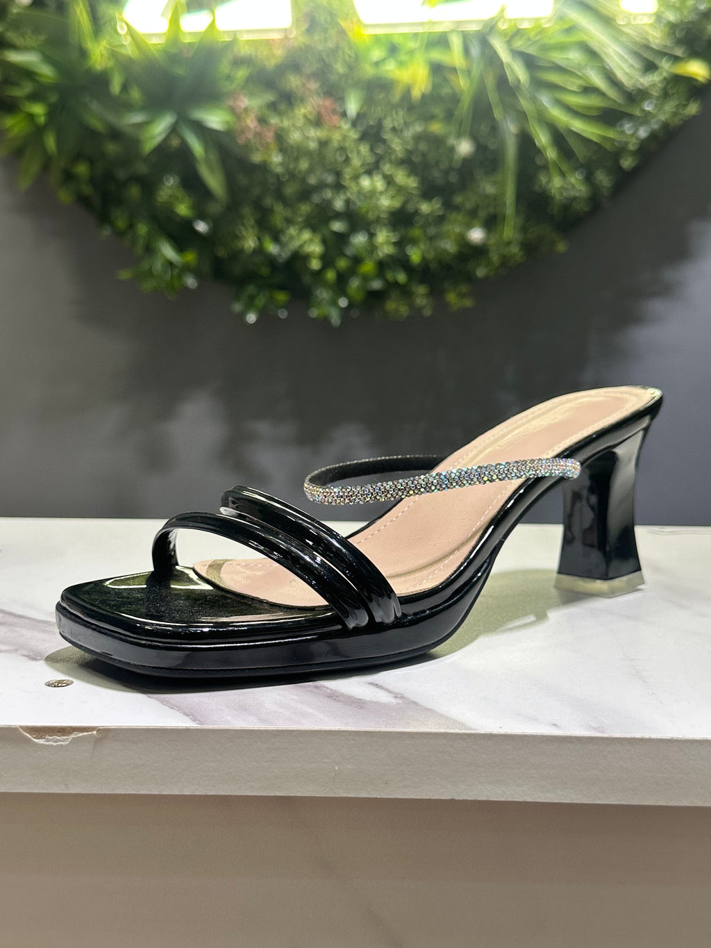 ZAZA Ariana – Crystal Accent Heel Sandals