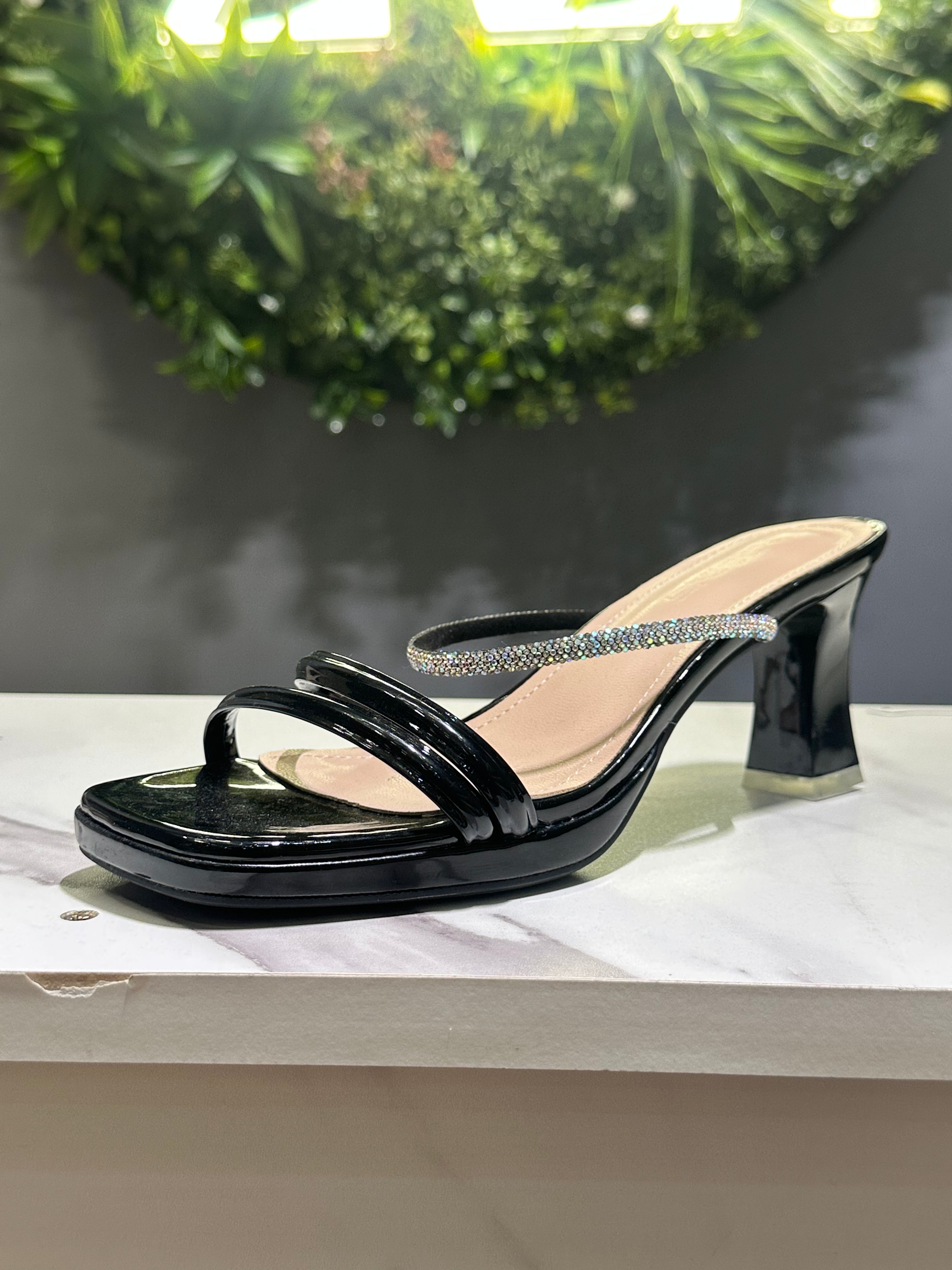 ZAZA Ariana – Crystal Accent Heel Sandals