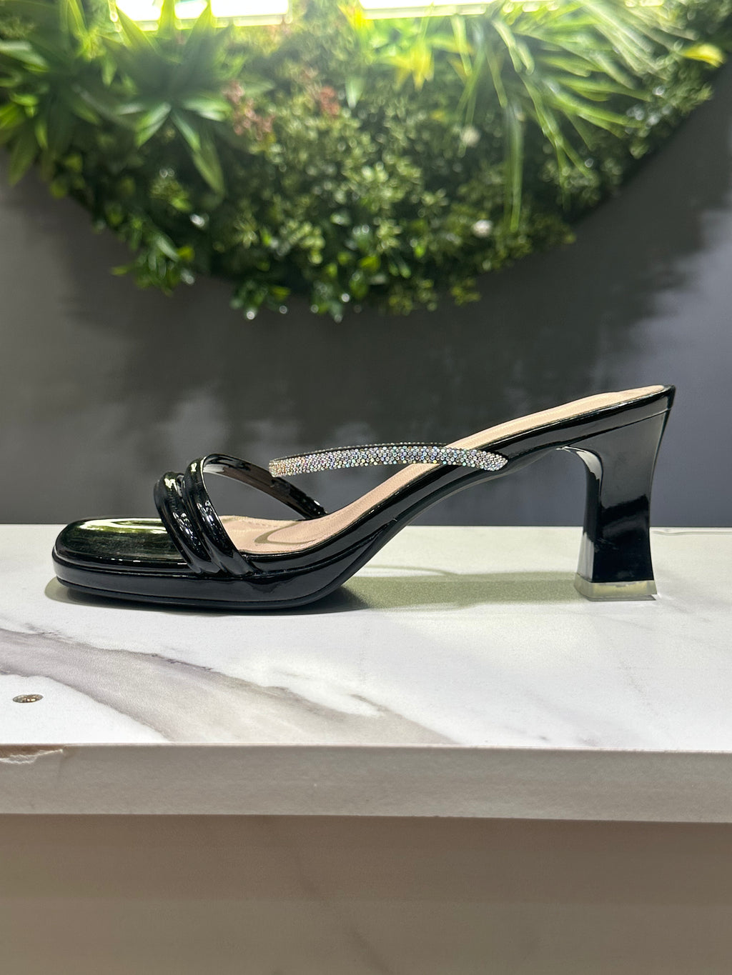 ZAZA Ariana – Crystal Accent Heel Sandals