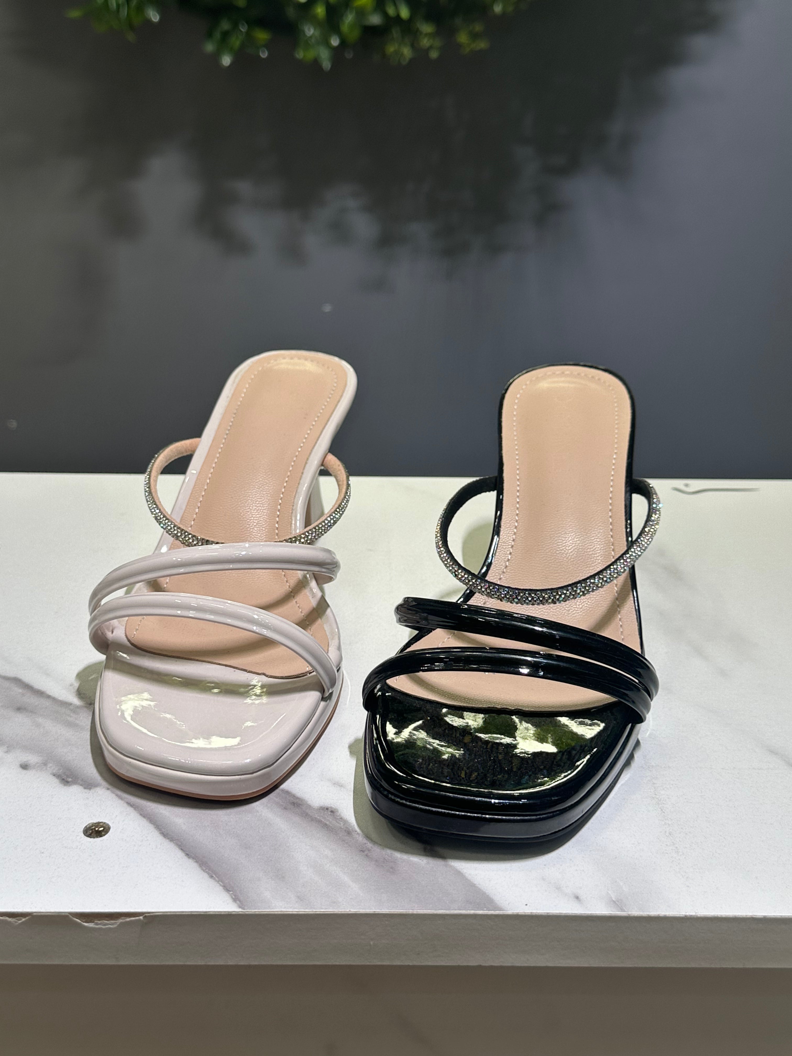 ZAZA Ariana – Crystal Accent Heel Sandals