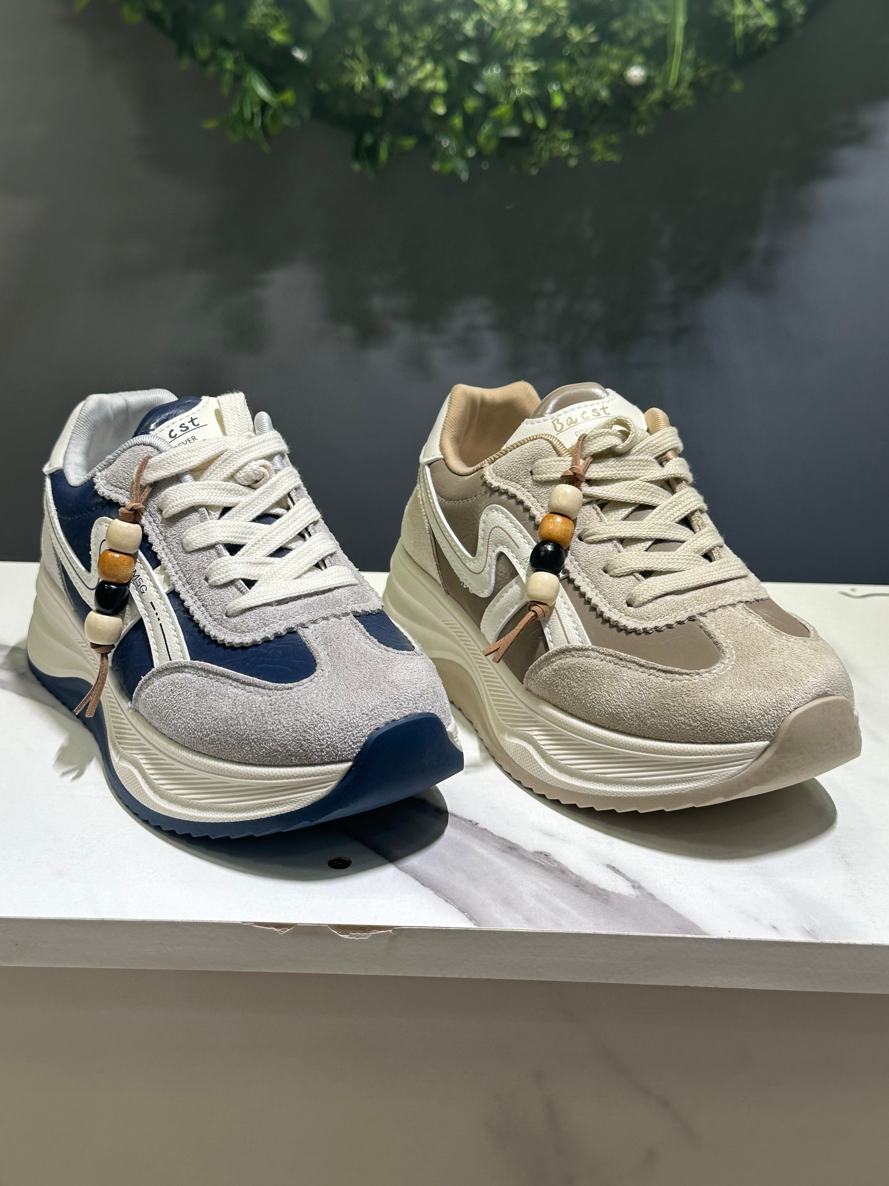 ZAZA Celina – Retro Sport Platform Sneakers
