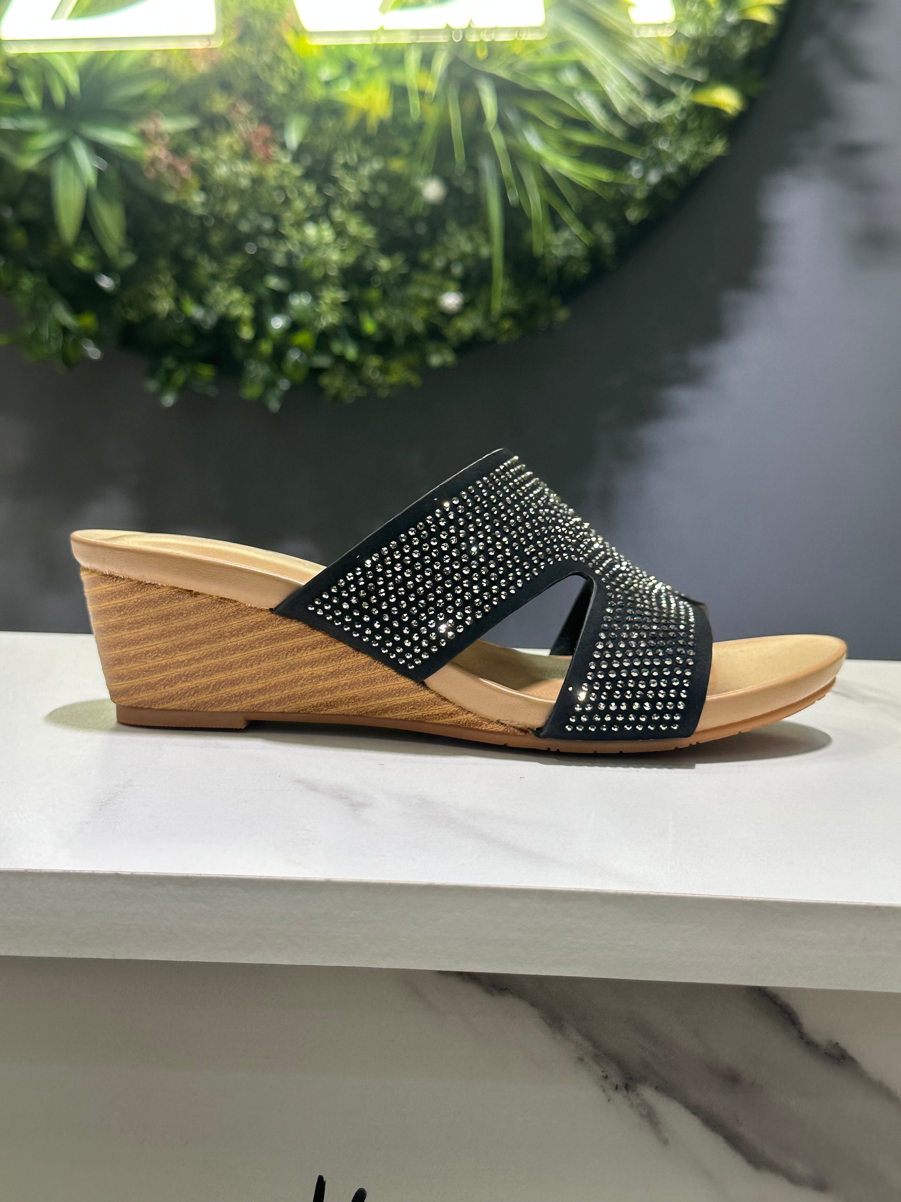 ZAZA Marilyn Embellished Wedge Sandal