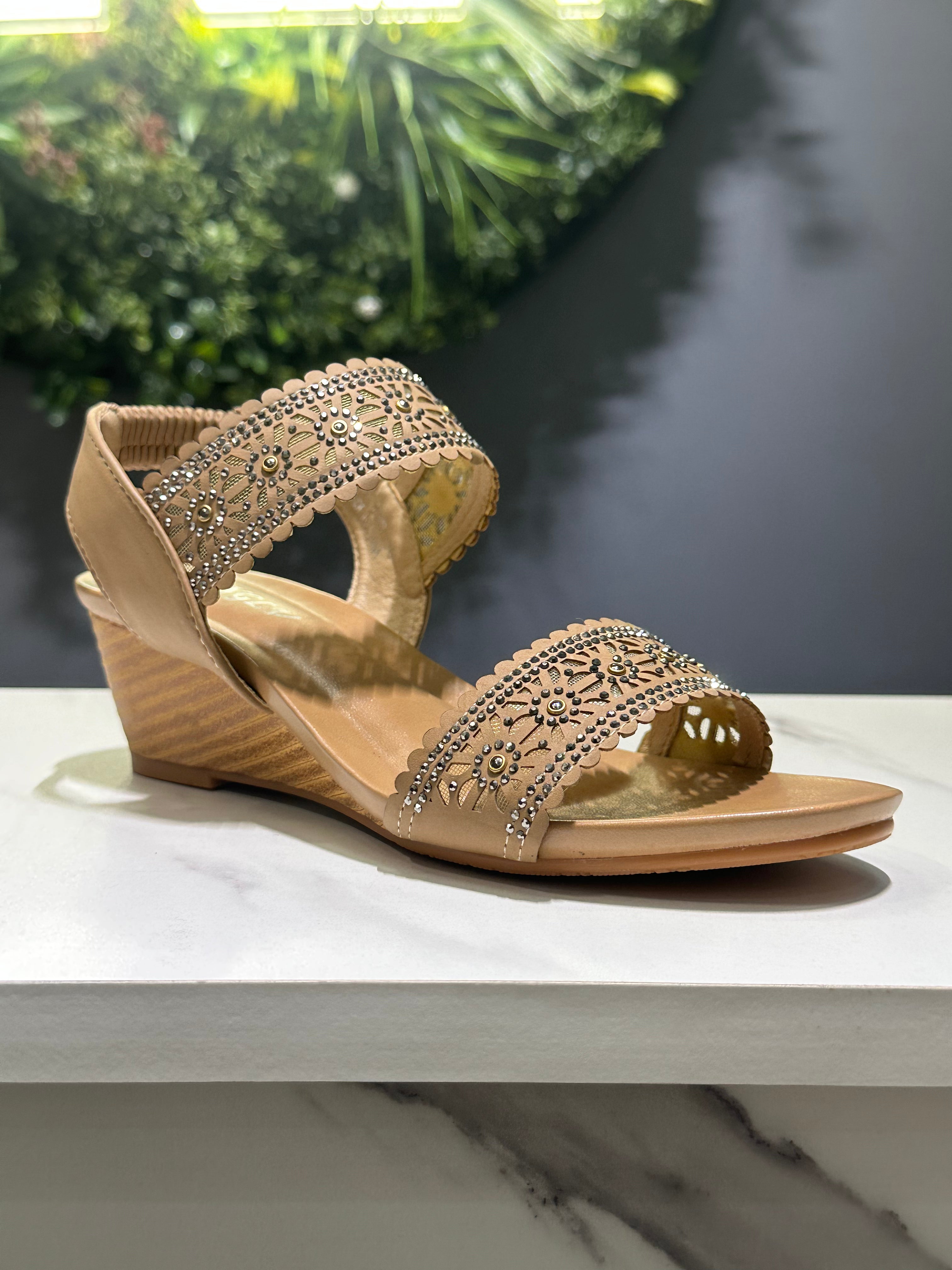 ZAZA Rebecca Embellished Wedge Sandal