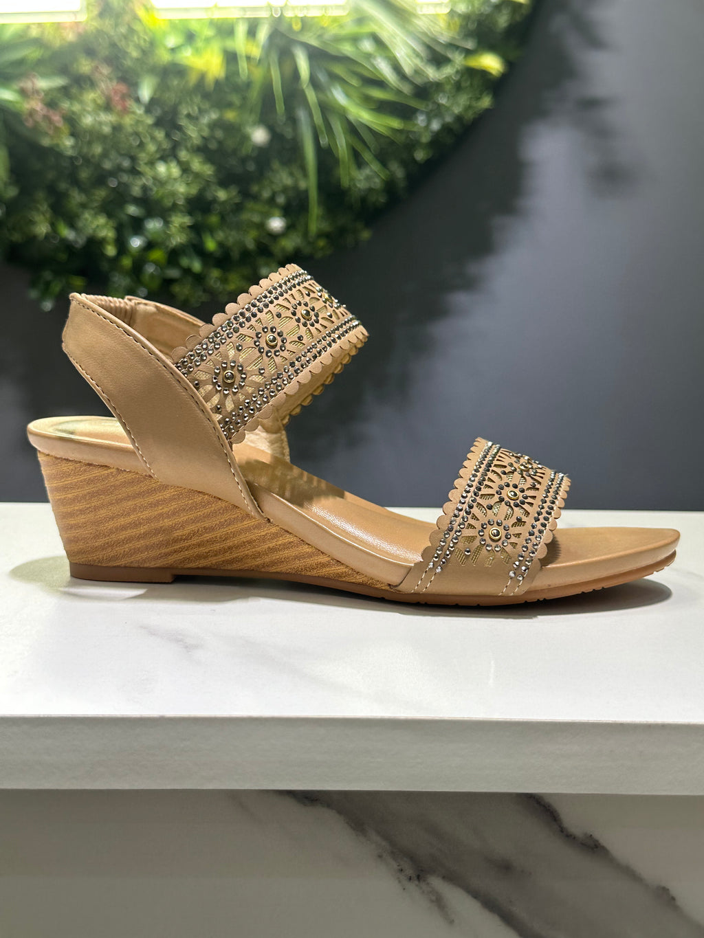 ZAZA Rebecca Embellished Wedge Sandal
