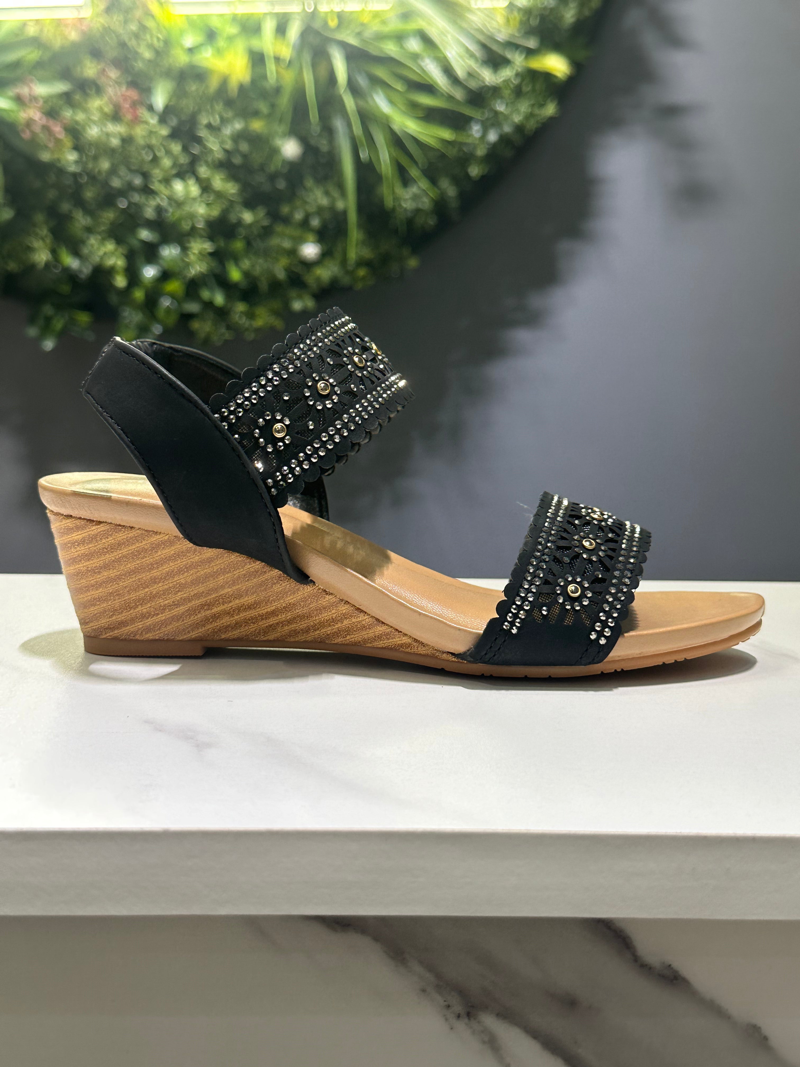 ZAZA Rebecca Embellished Wedge Sandal