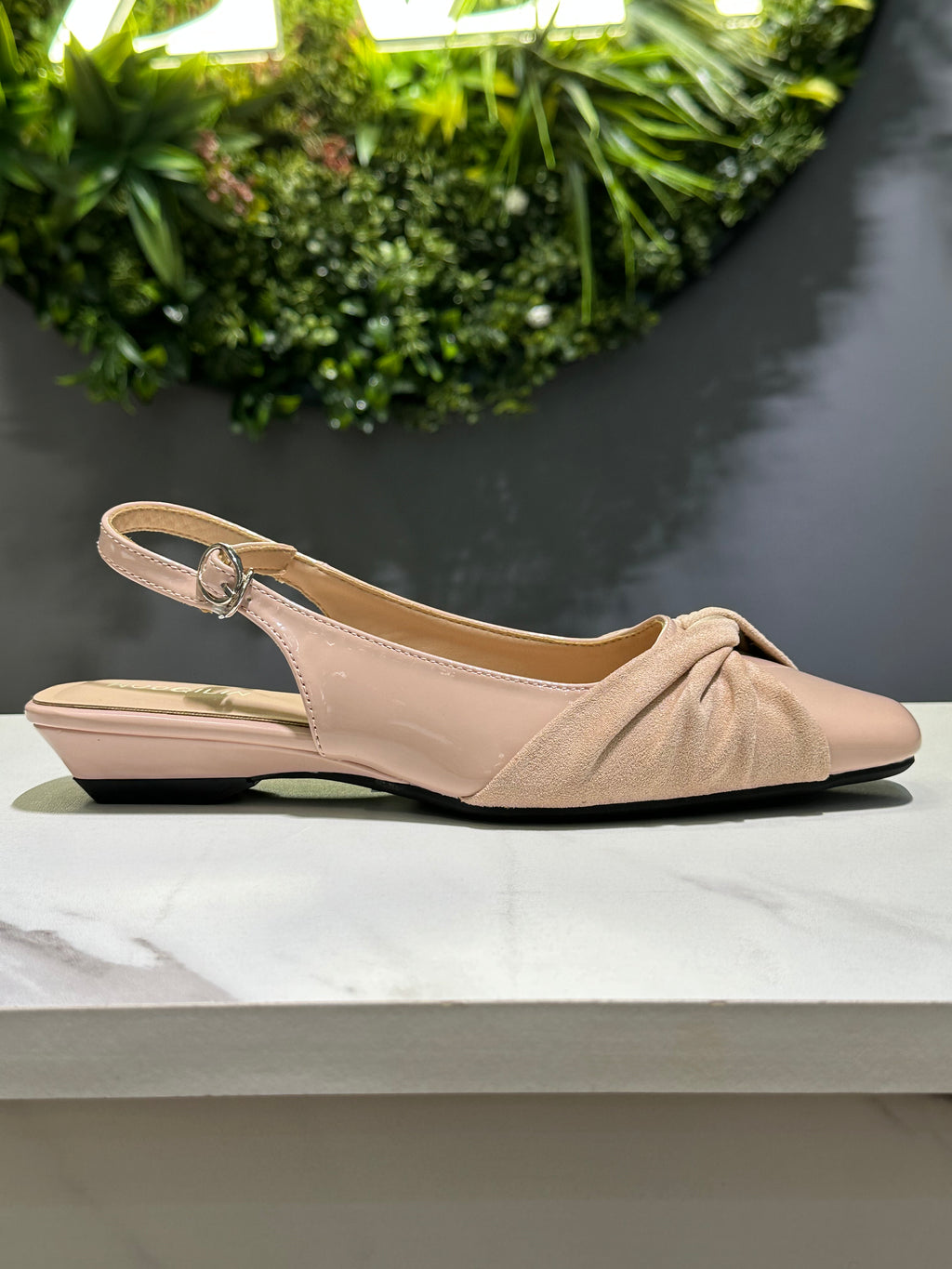 ZAZA Alora Knot Detail Slingback Flats